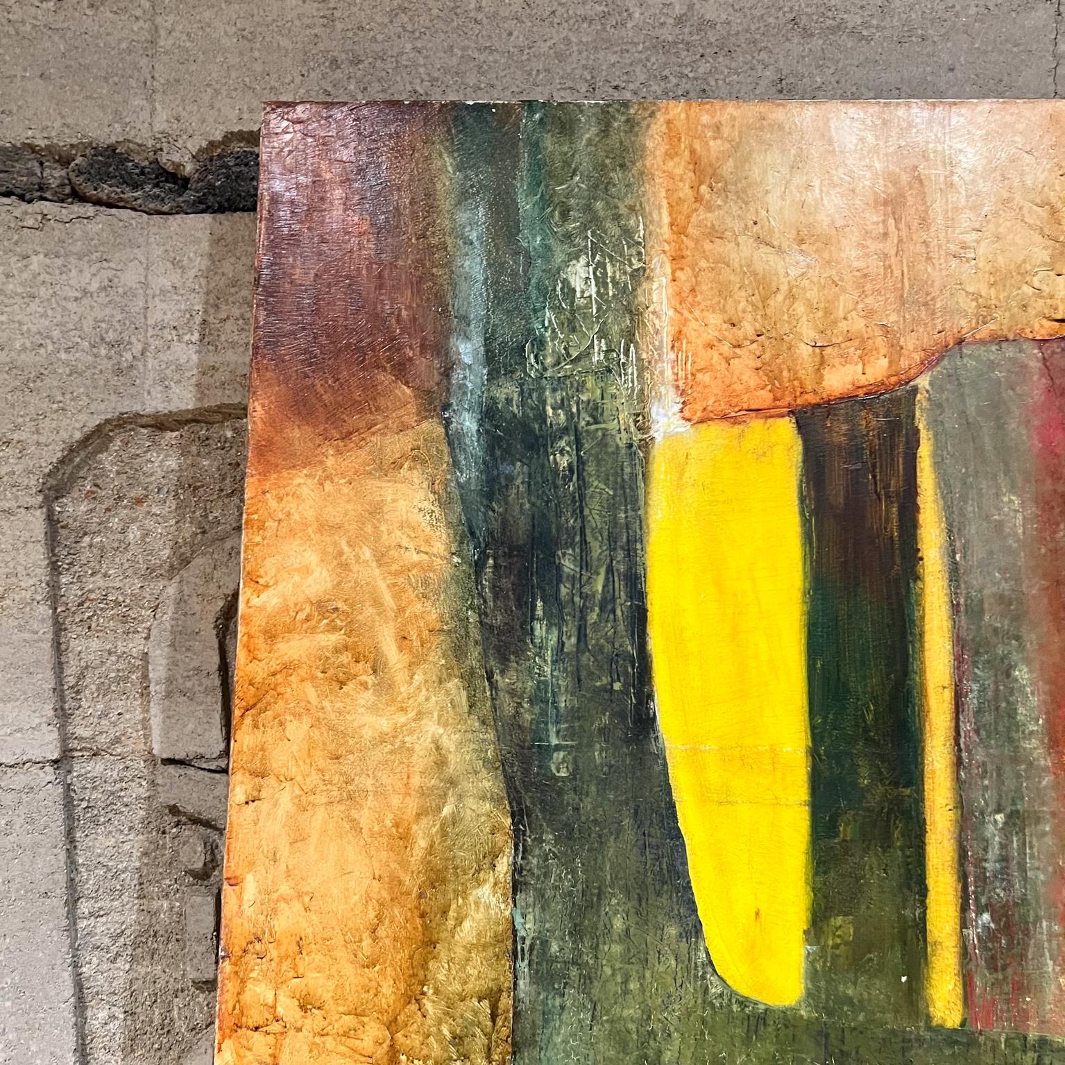 Abstraktes kubistisches Original-Ölgemälde auf Leinwand, C. Martin Tschaen, 1988 im Angebot 2
