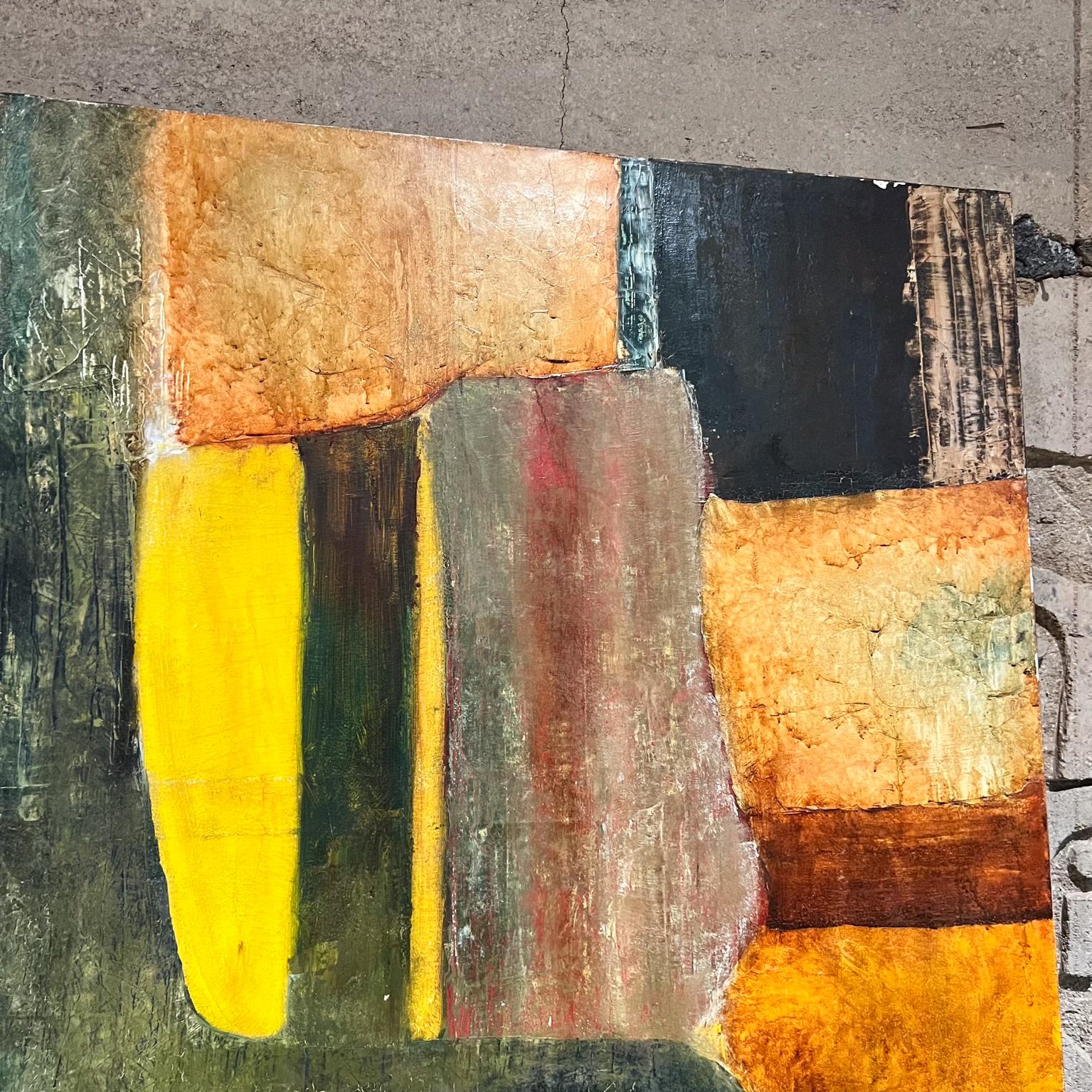 Abstraktes kubistisches Original-Ölgemälde auf Leinwand, C. Martin Tschaen, 1988 im Angebot 3