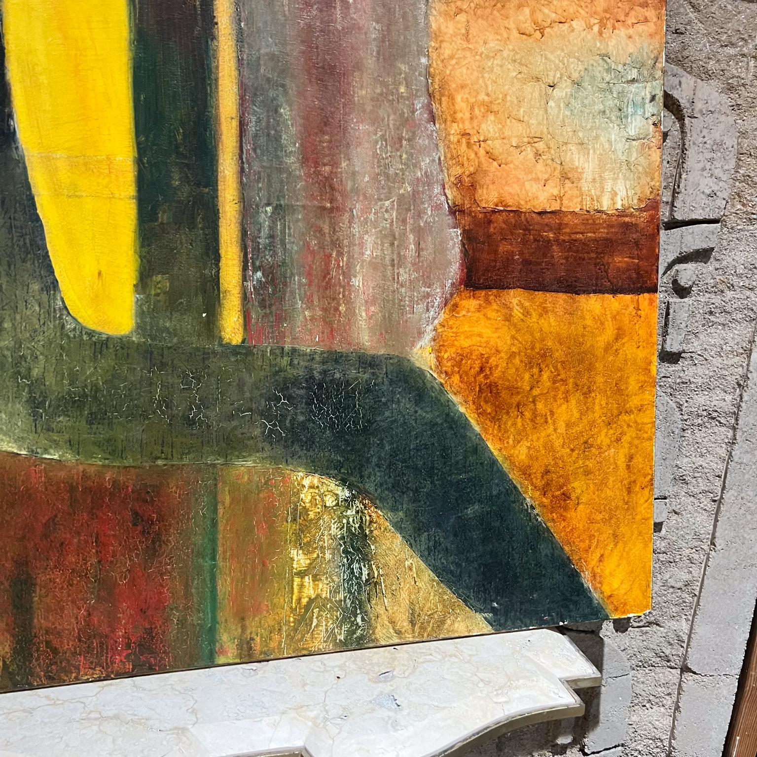 Abstraktes kubistisches Original-Ölgemälde auf Leinwand, C. Martin Tschaen, 1988 im Angebot 4