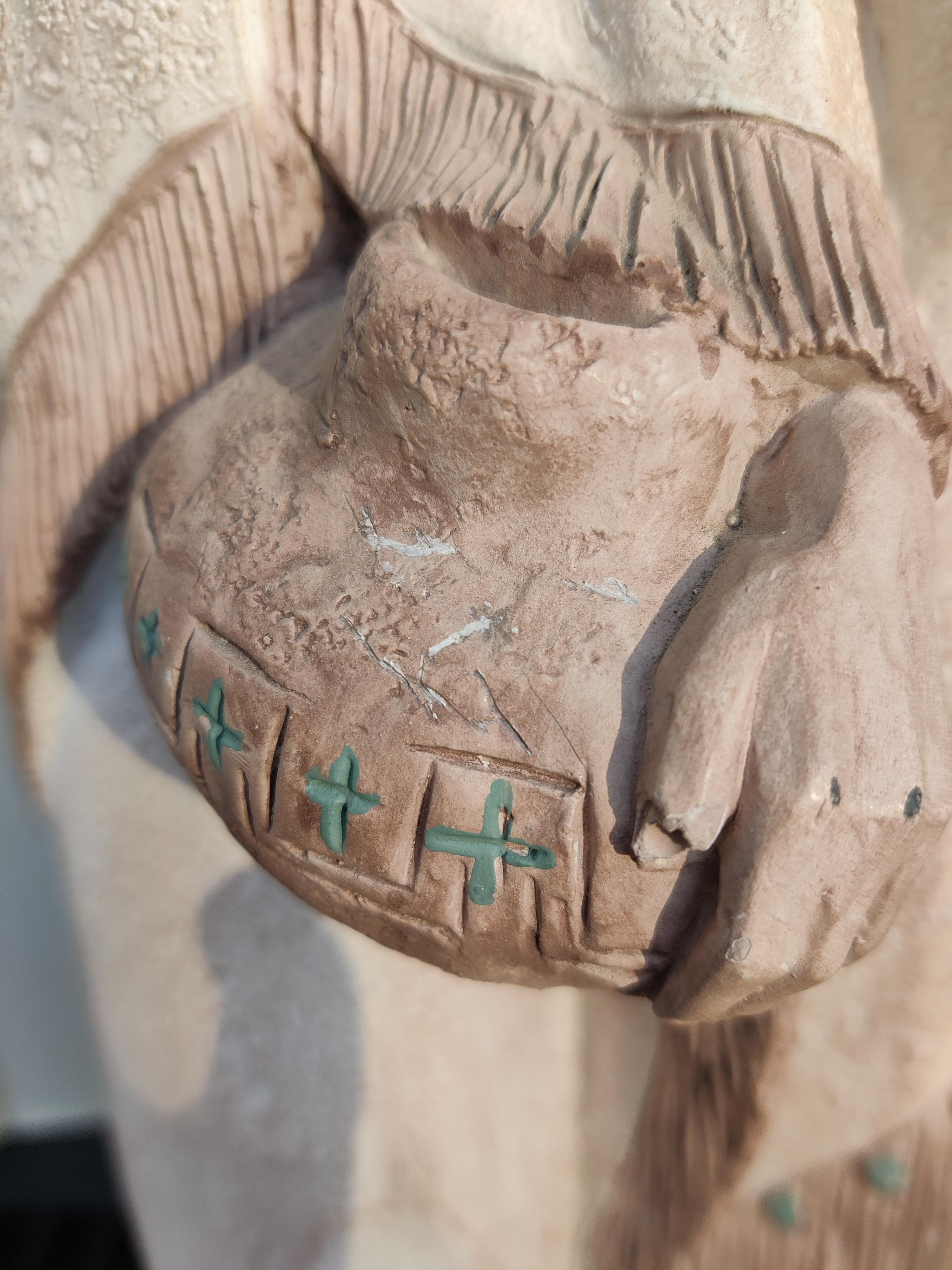 Poterie Acoma d'Austin Production, 1988, trois femmes Pueblo amérindiennes en vente 2