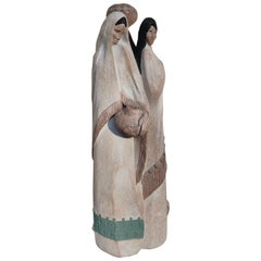 1988 Austin Production Acoma Pottery Three Native American Pueblo Women