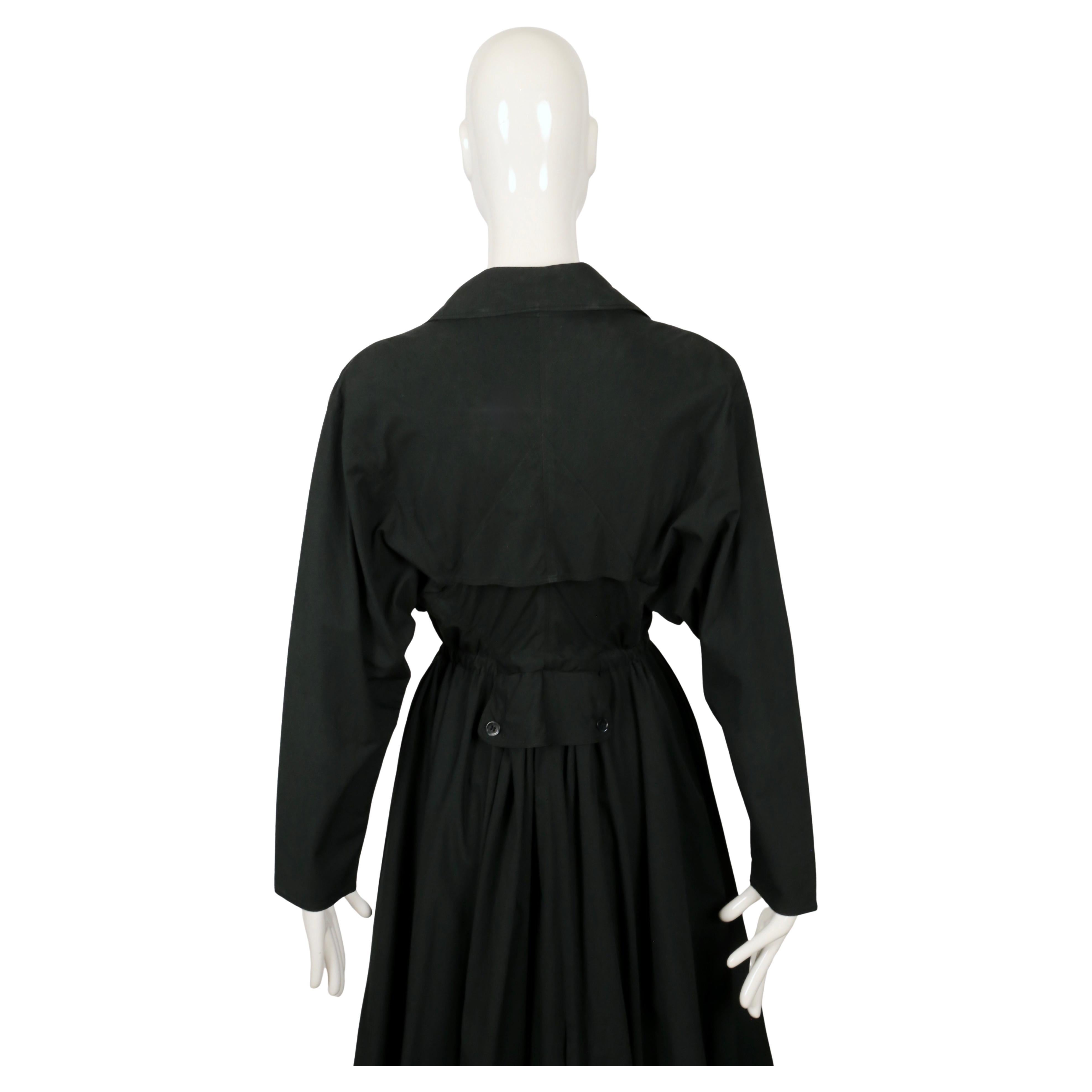 1988 AZZEDINE ALAIA black voluminous skirted RUNWAY coat For Sale 5