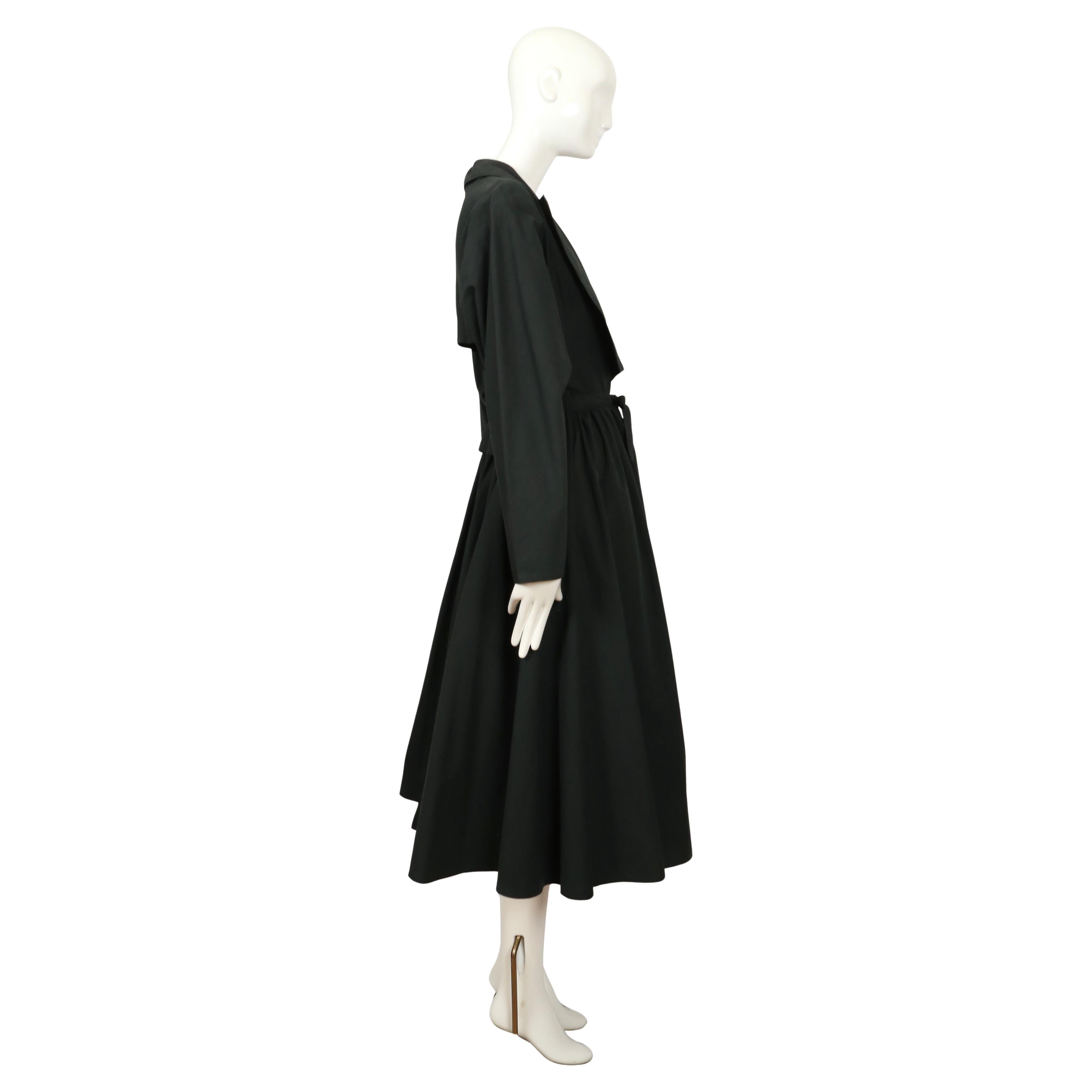 1988 AZZEDINE ALAIA black voluminous skirted RUNWAY coat In Good Condition For Sale In San Fransisco, CA