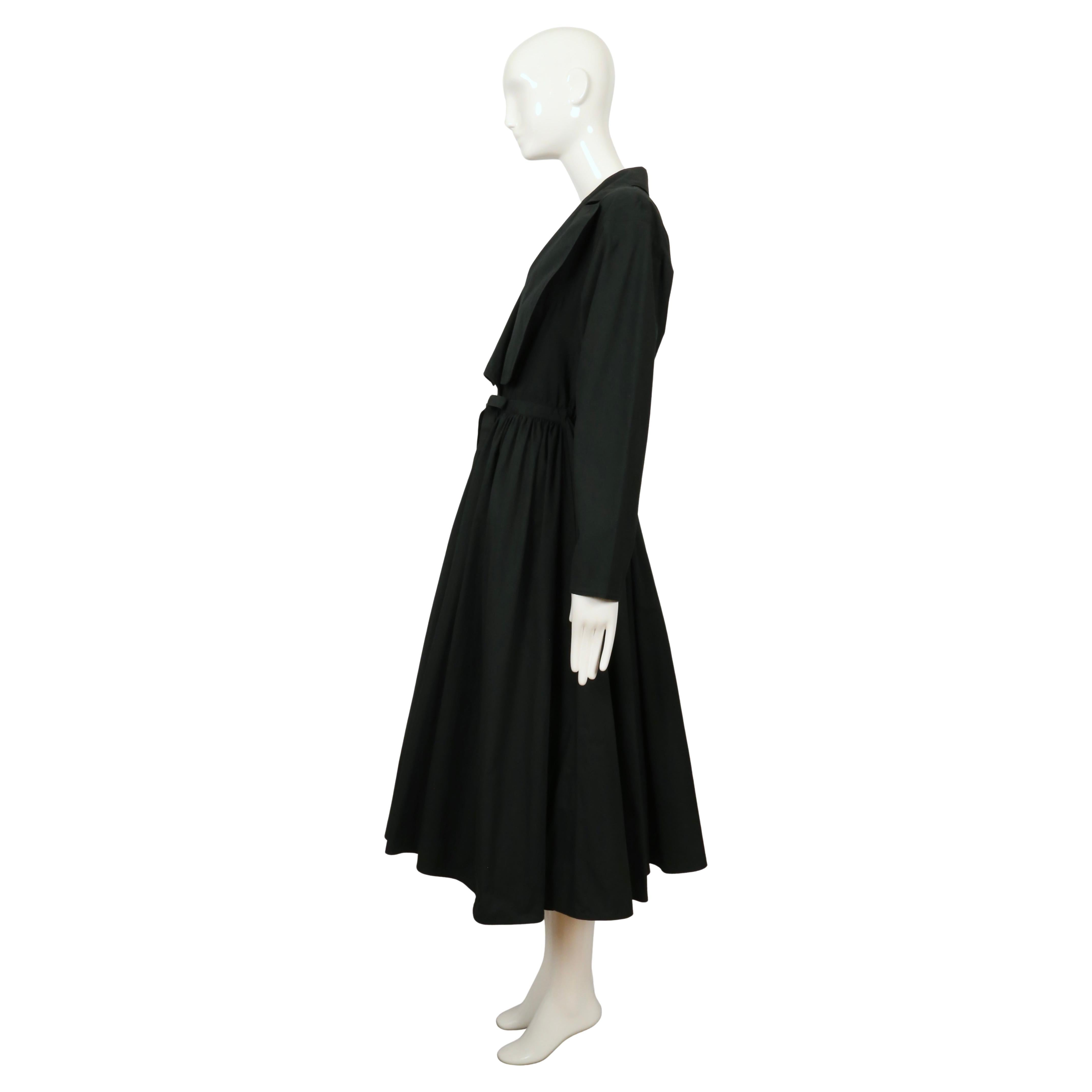 1988 AZZEDINE ALAIA black voluminous skirted RUNWAY coat For Sale 1
