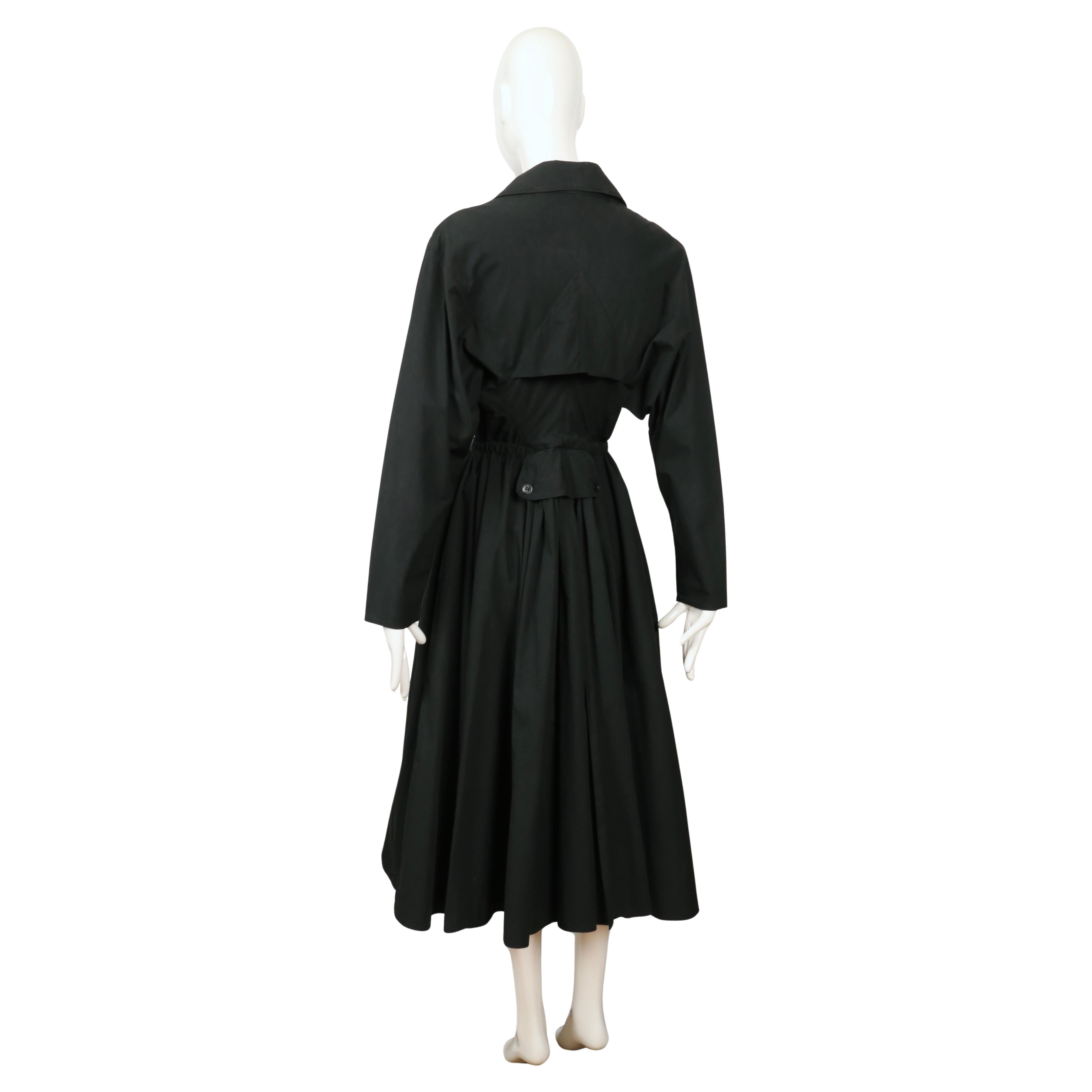 1988 AZZEDINE ALAIA black voluminous skirted RUNWAY coat For Sale 3