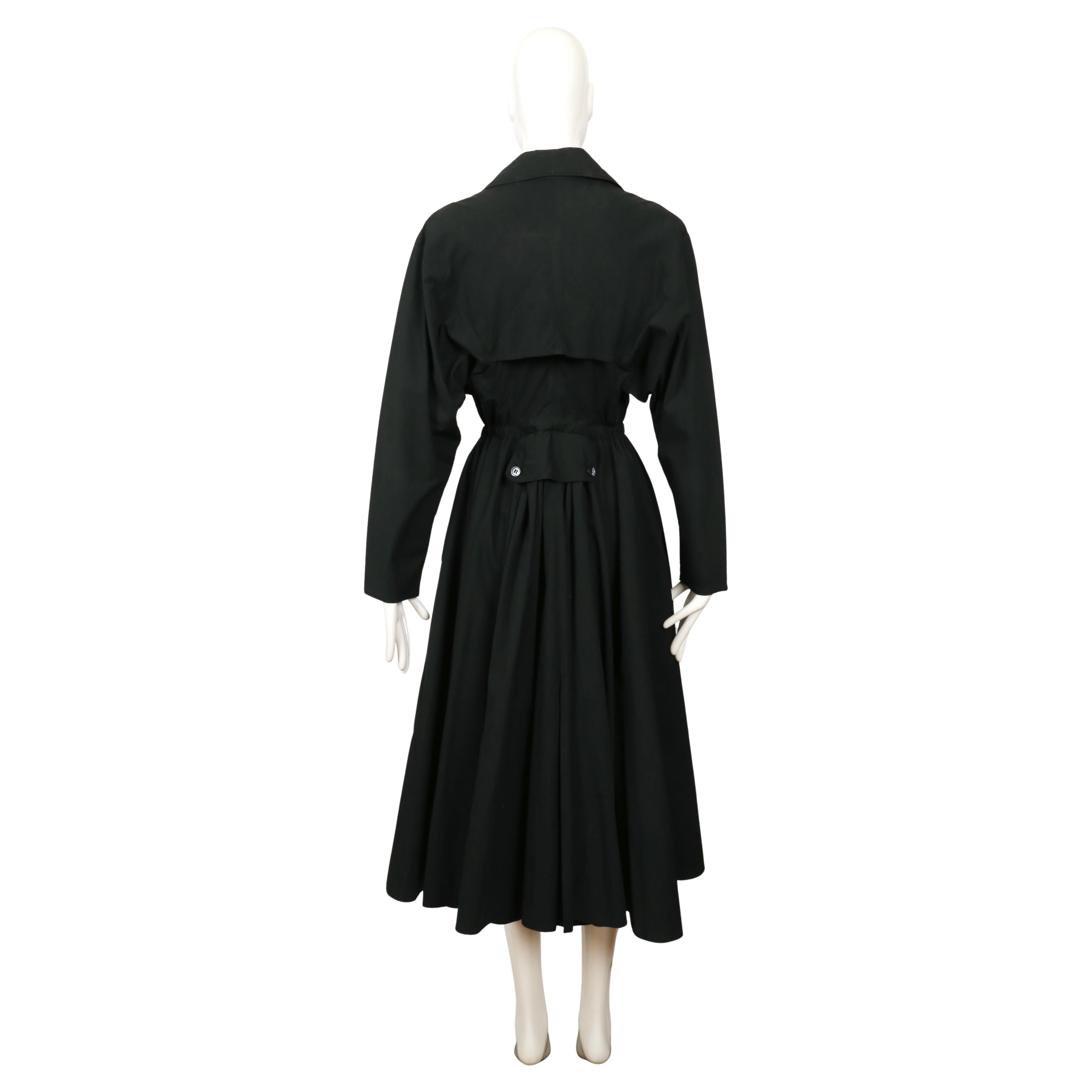 1988 AZZEDINE ALAIA black voluminous skirted RUNWAY coat For Sale 4