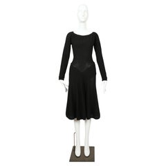1988 AZZEDINE ALAIA ribbed RUNWAY dress with ruched back