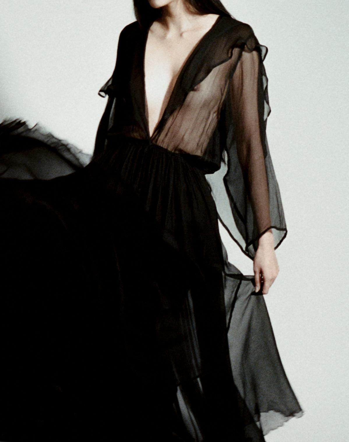 1988 Azzedine Alaïa Silk Evening Coat For Sale 1