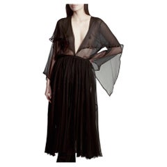 1988 Abrigo de noche de seda Azzedine Alaïa
