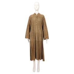 1989 AZZEDINE ALAIA suede laser cut RUNWAY coat