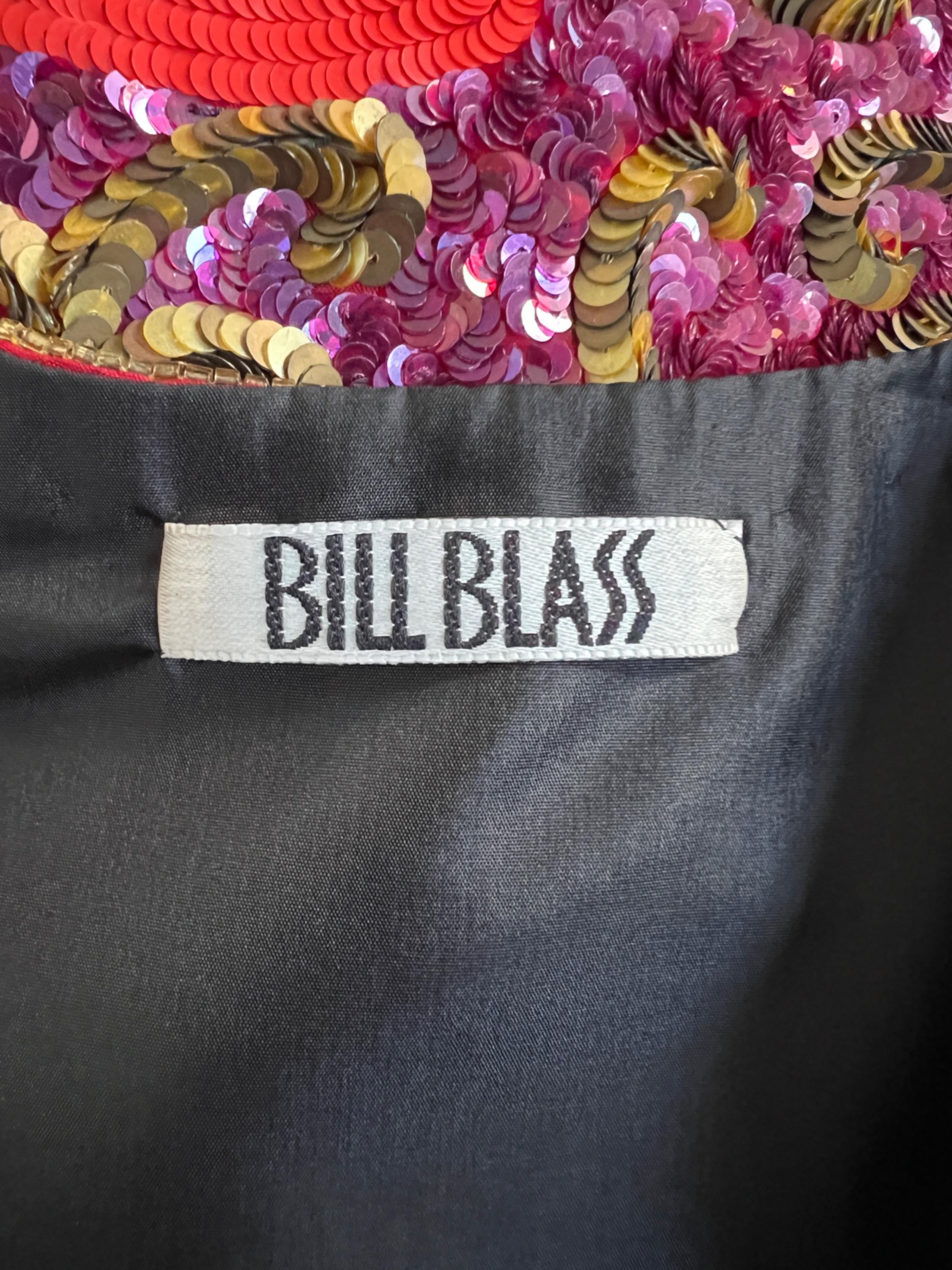 1988 Bill Blass Runway Documented Green Silk Dress and Beaded Bolero For Sale 3