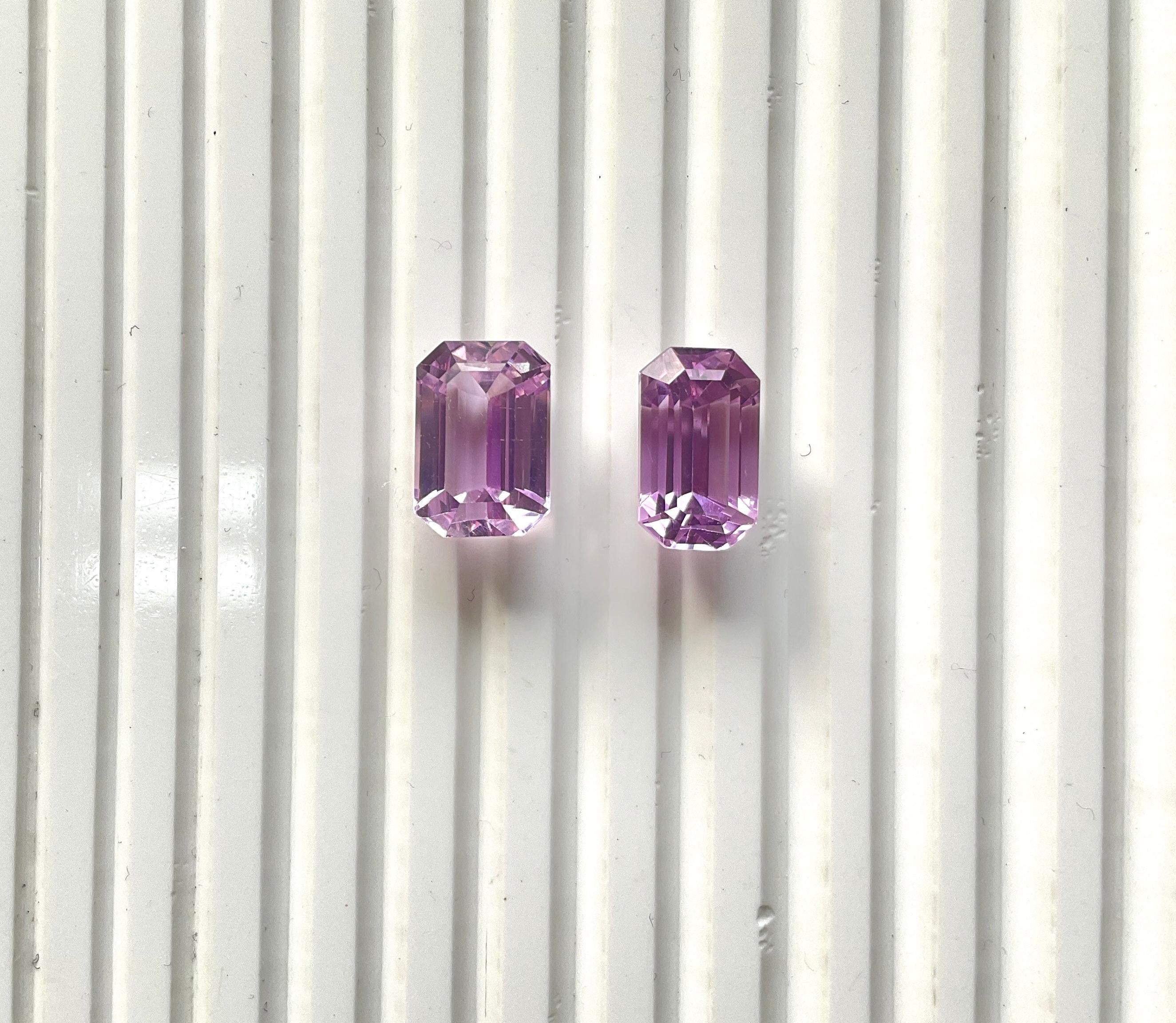 Octagon Cut 19.88 Carats Pink Kunzite Octagon Natural Cut Stones For Fine Gem Jewellery For Sale