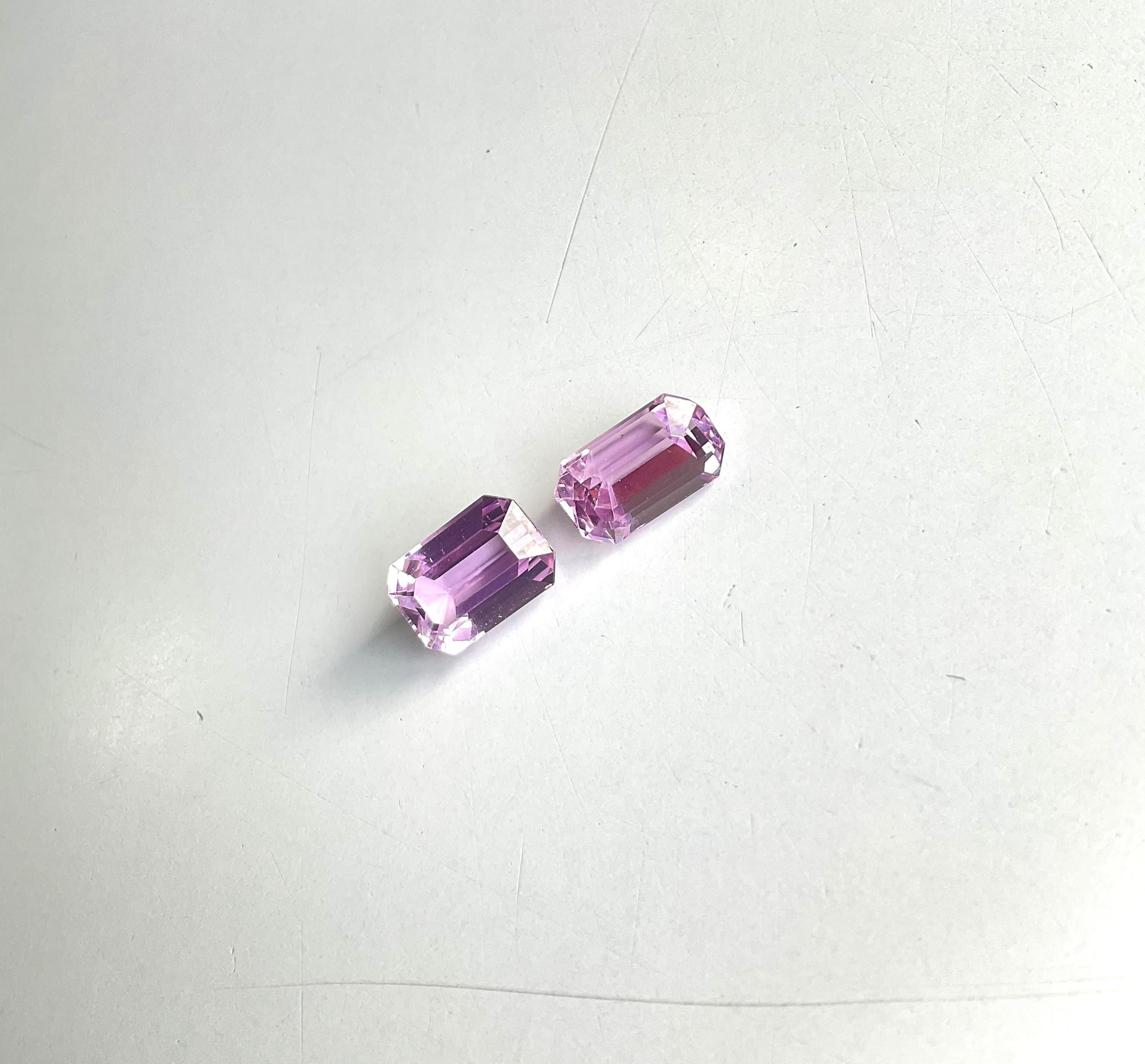 19.88 Carats Pink Kunzite Octagon Natural Cut Stones For Fine Gem Jewellery For Sale 3