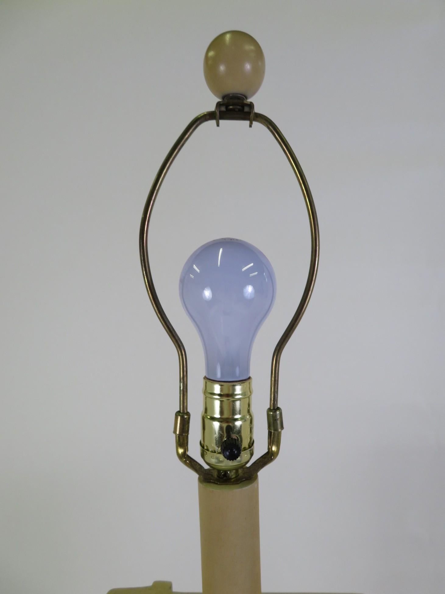 1988, Casual Lamps of California Brutalist Modern Lucite Plinth Table Lamp 1