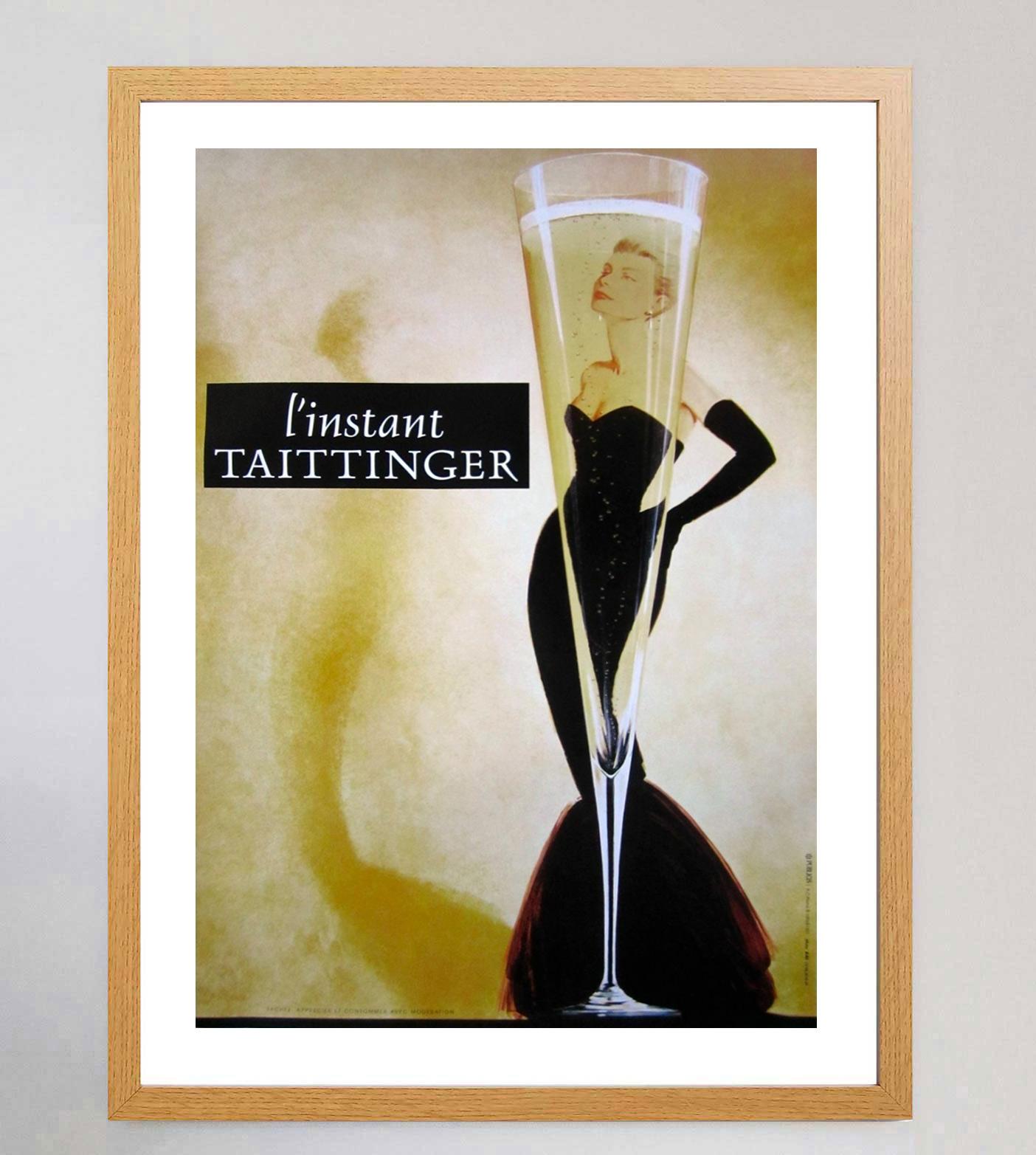 French 1988 Champagne Taittinger Original Vintage Poster