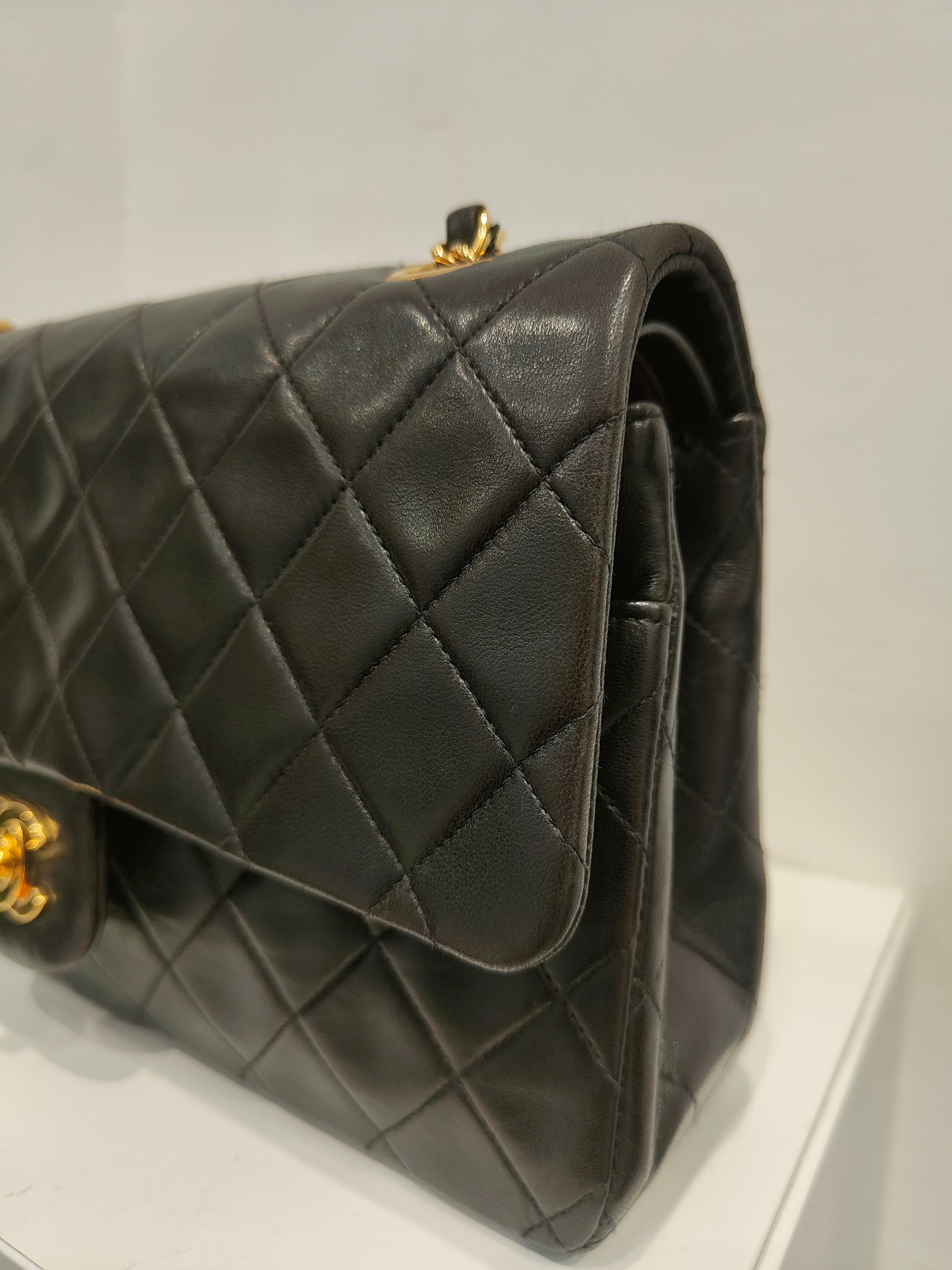 1988 Chanel Black lambskin 2.55 shoulder bag 6