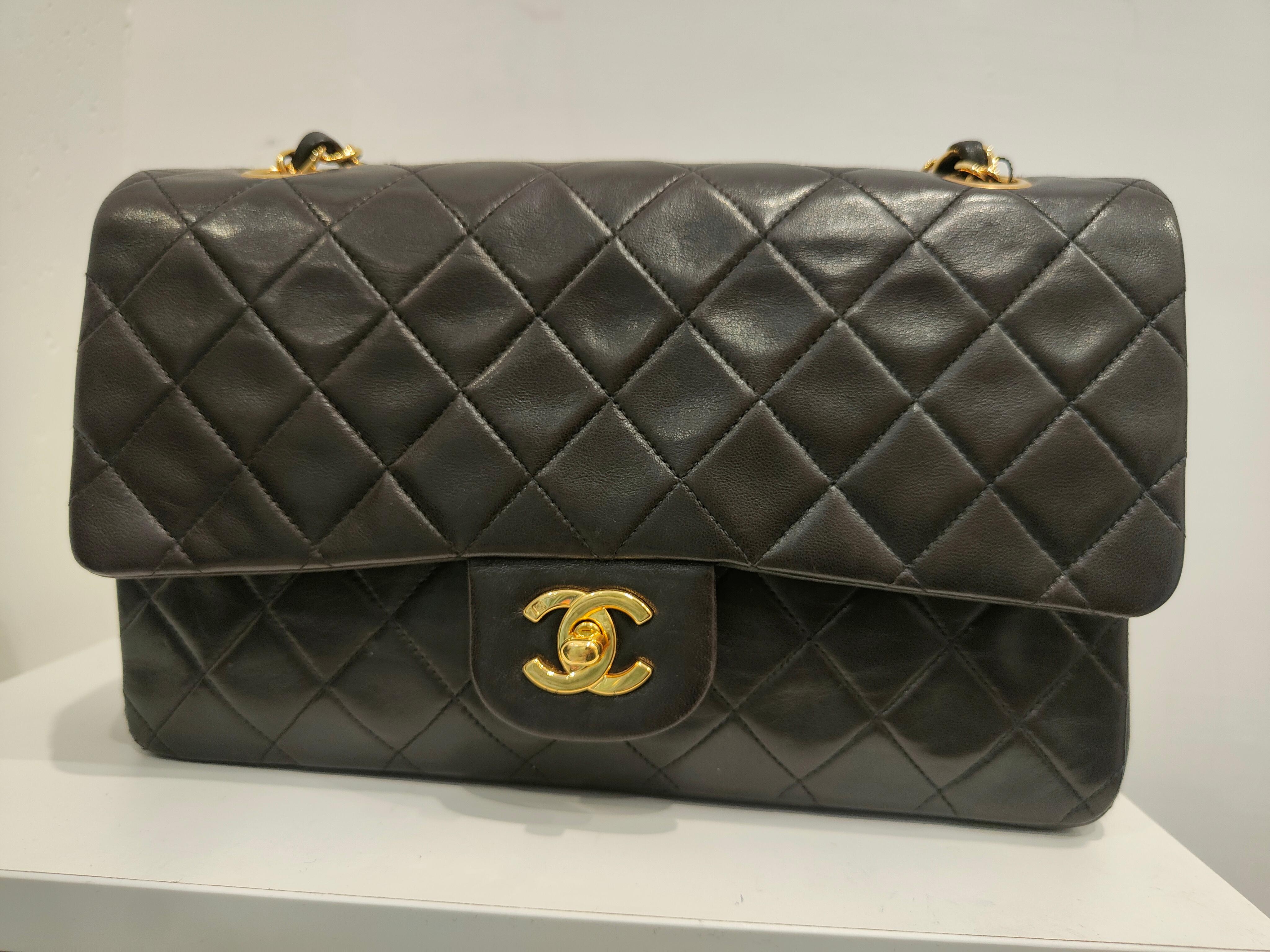 1988 Chanel Black lambskin 2.55 shoulder bag 7