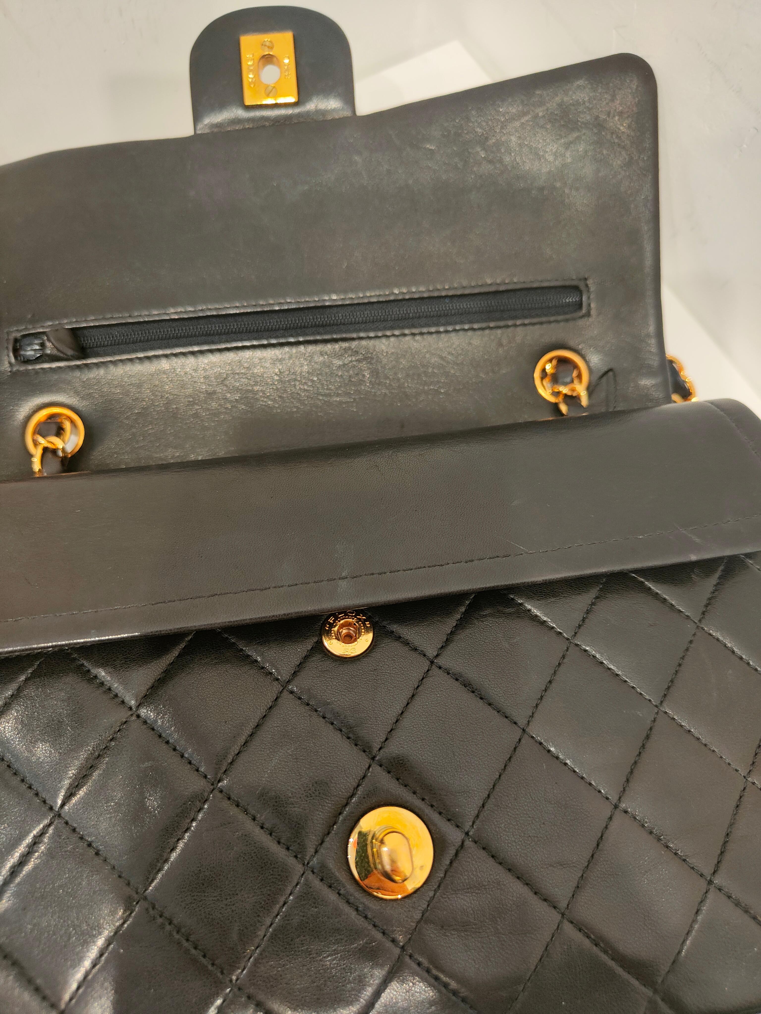 1988 Chanel Black lambskin 2.55 shoulder bag 2