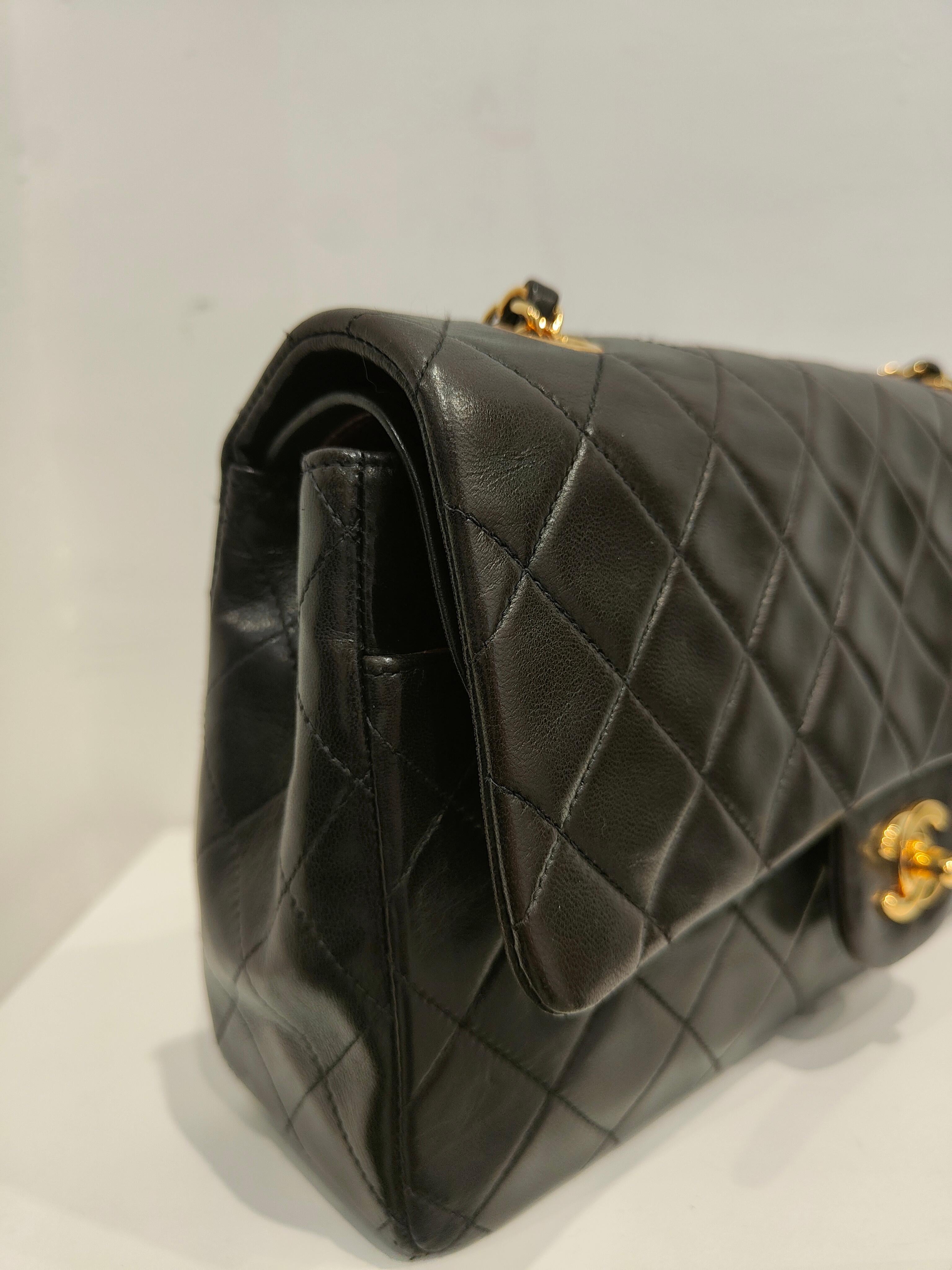 1988 Chanel Black lambskin 2.55 shoulder bag 5