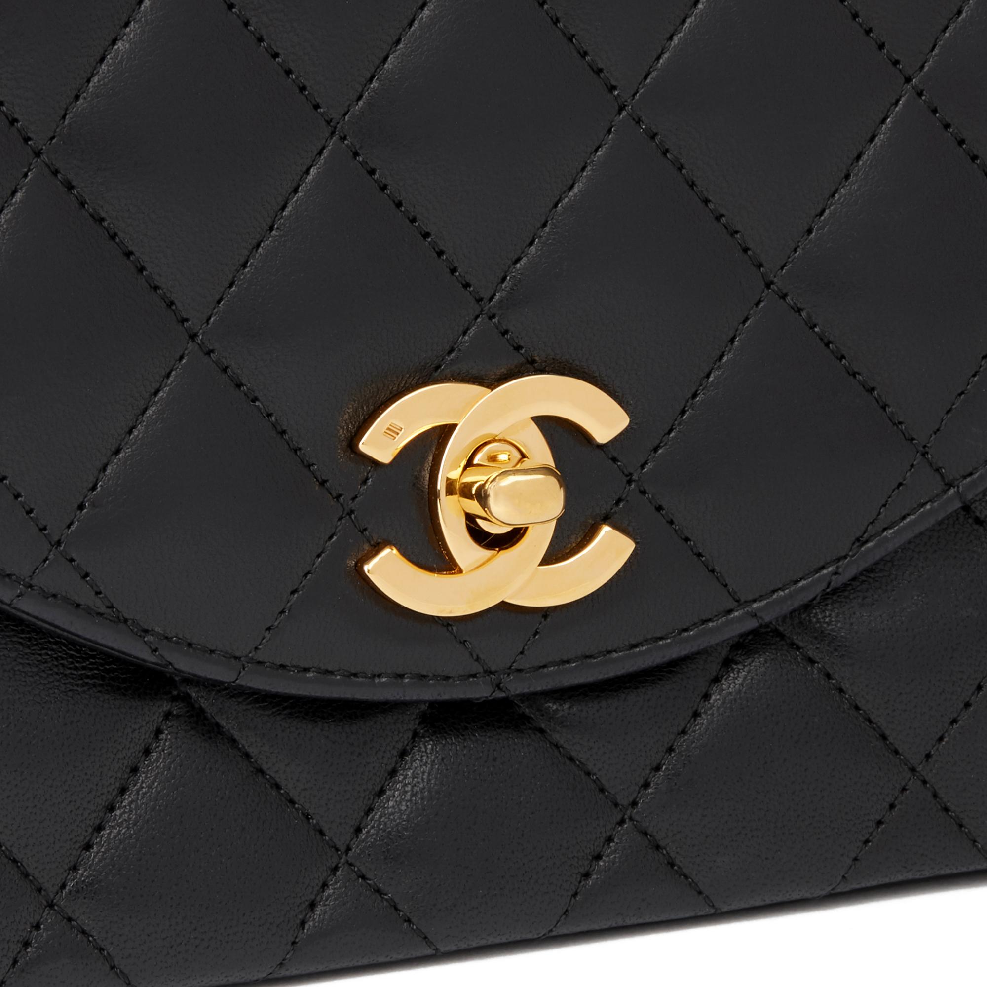 1988 Chanel Black Quilted Lambskin Vintage Classic Single Flap Bag 3