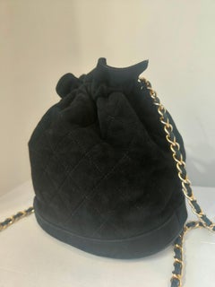 1988 Chanel black satcher gold hardware