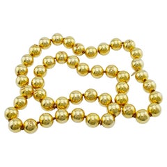 Vintage 1988 Collection 27 Chanel Jumbo Gold Ball Long Necklace