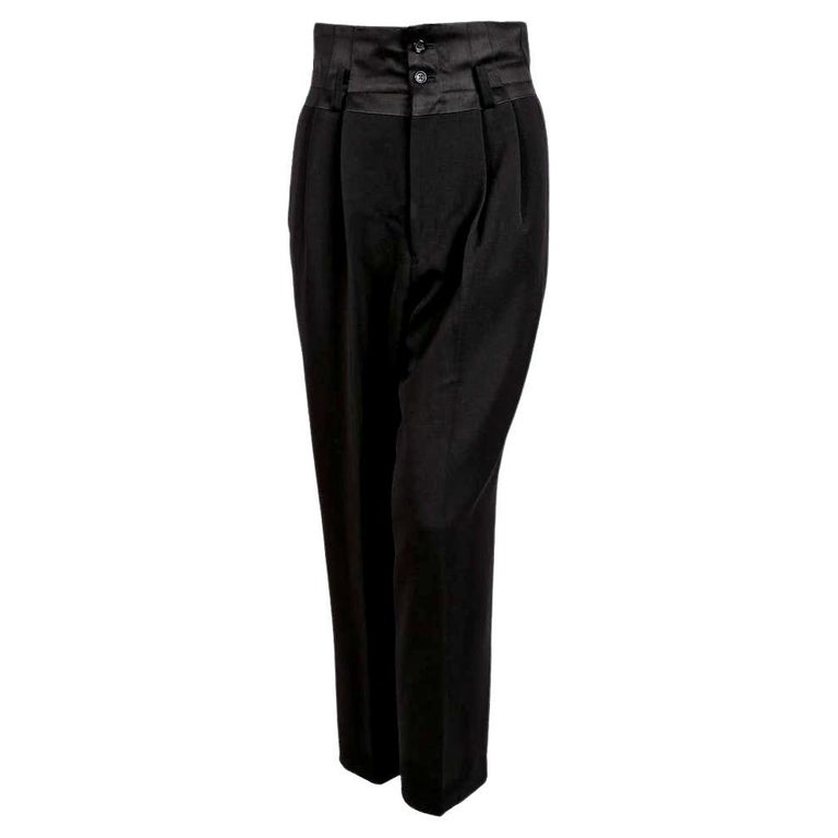 COMME des GARCONS 89AW wool 2 tack wide Pants Bottoms GP-11004S AD1988 black S