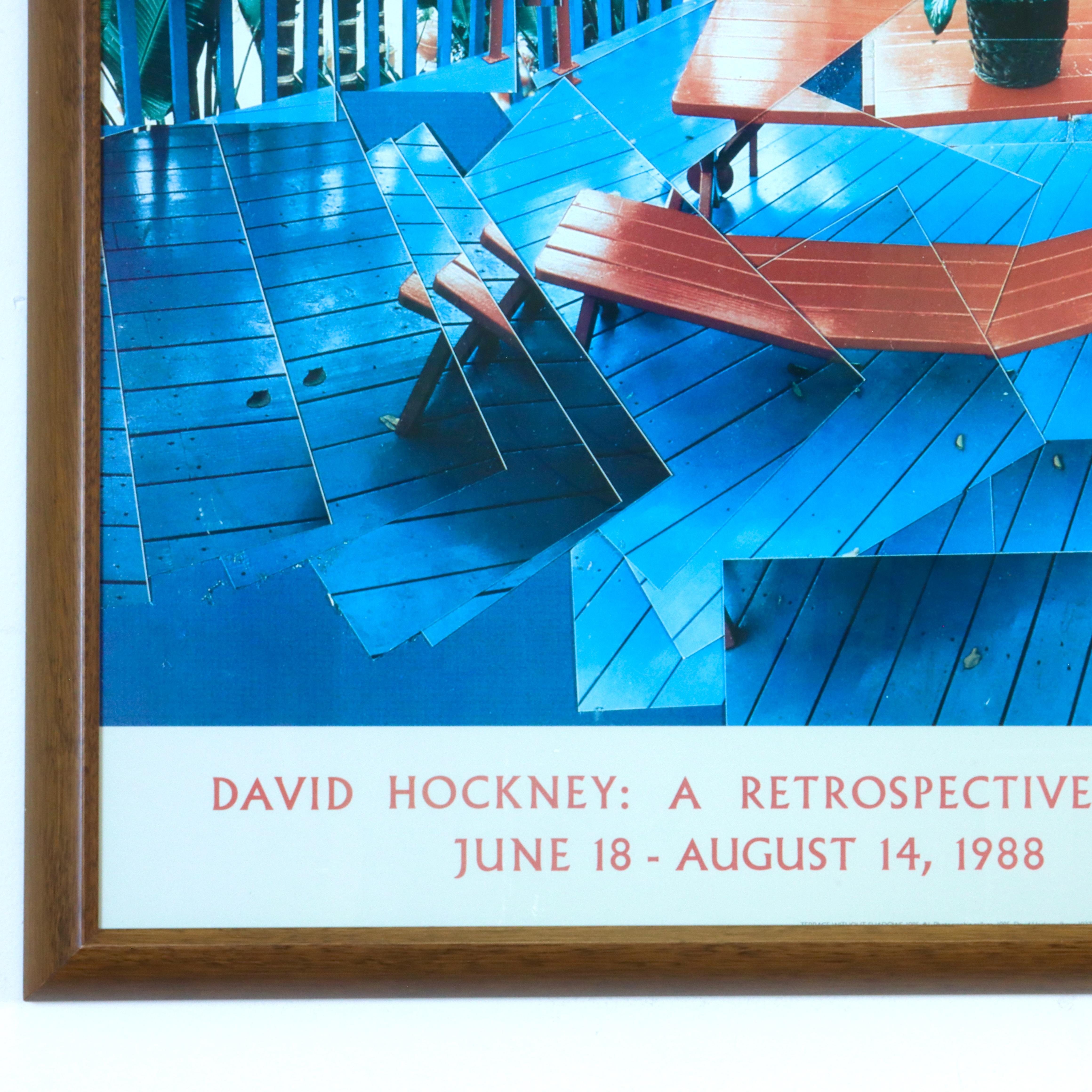 Post-Modern 1988 David Hockney Exhibition Poster
