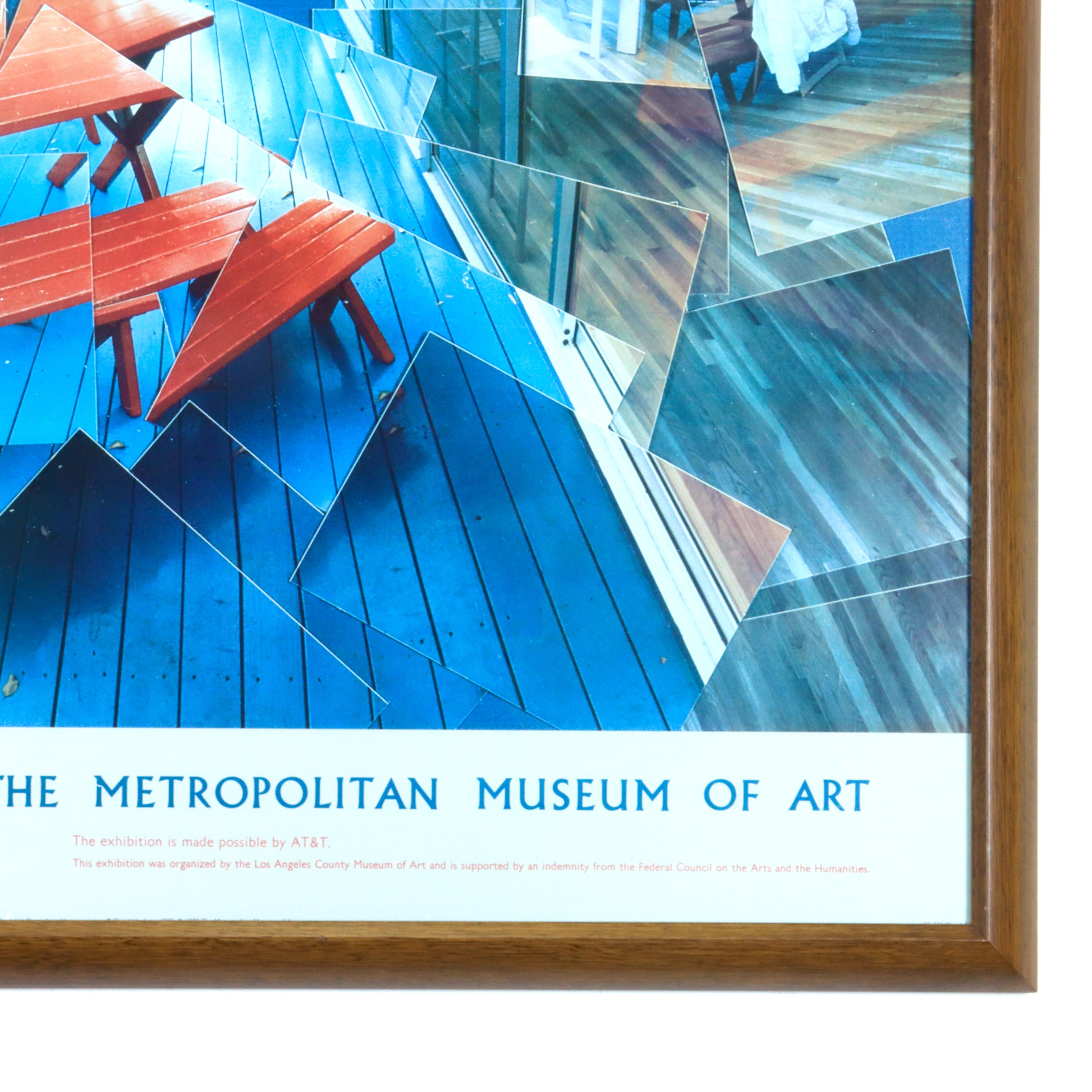 American 1988 David Hockney Exhibition Poster