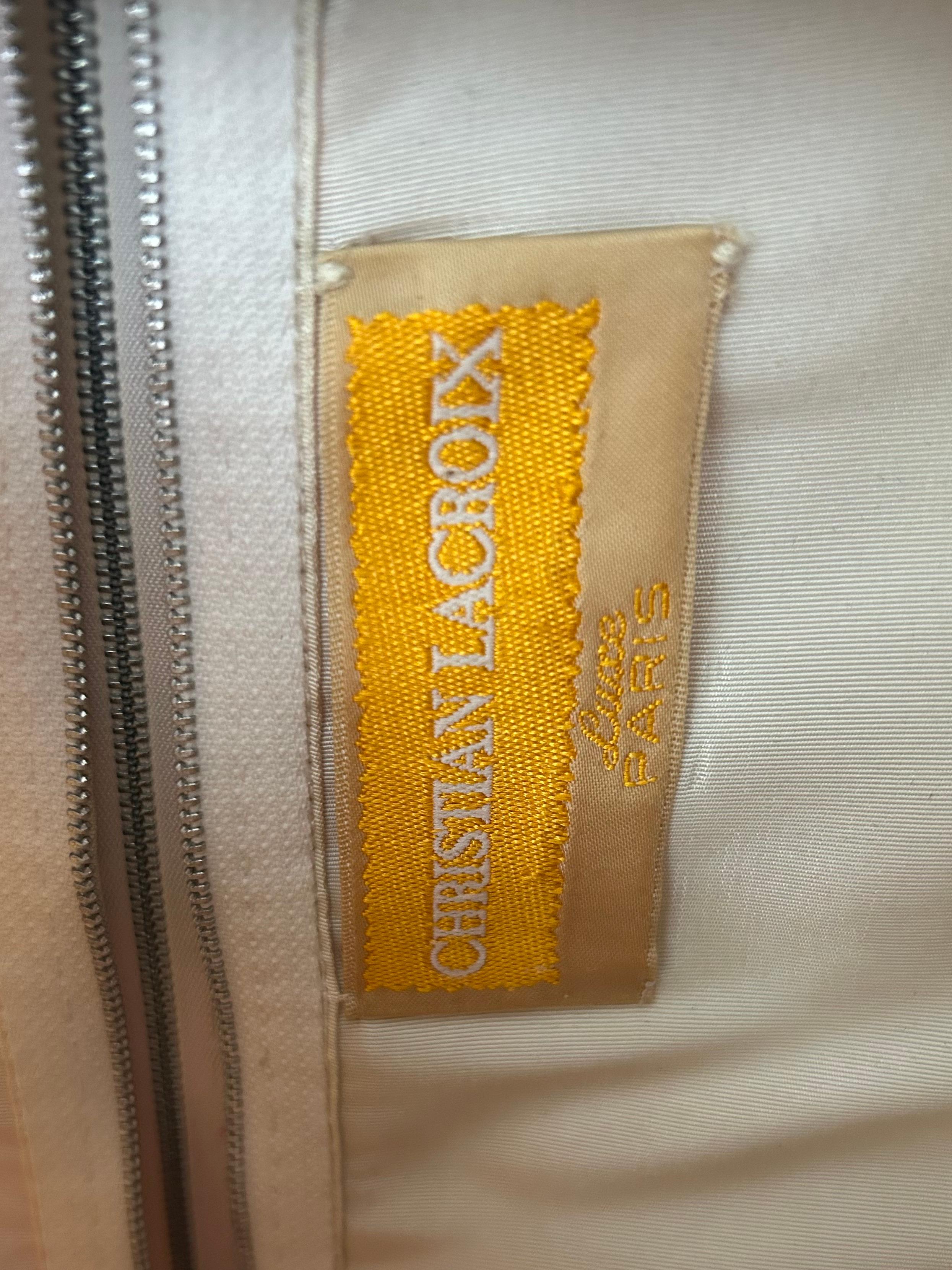 1988 Documentato Abito Christian Lacroix Stampa Rose in vendita 3