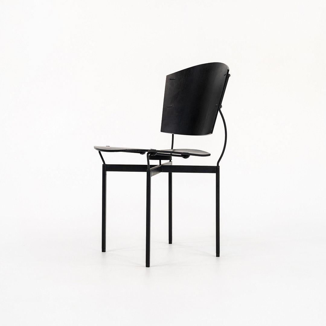 1988 Silla Elasta de Jesse Martin para Arflex Italia en madera ebonizada y acero en venta 4
