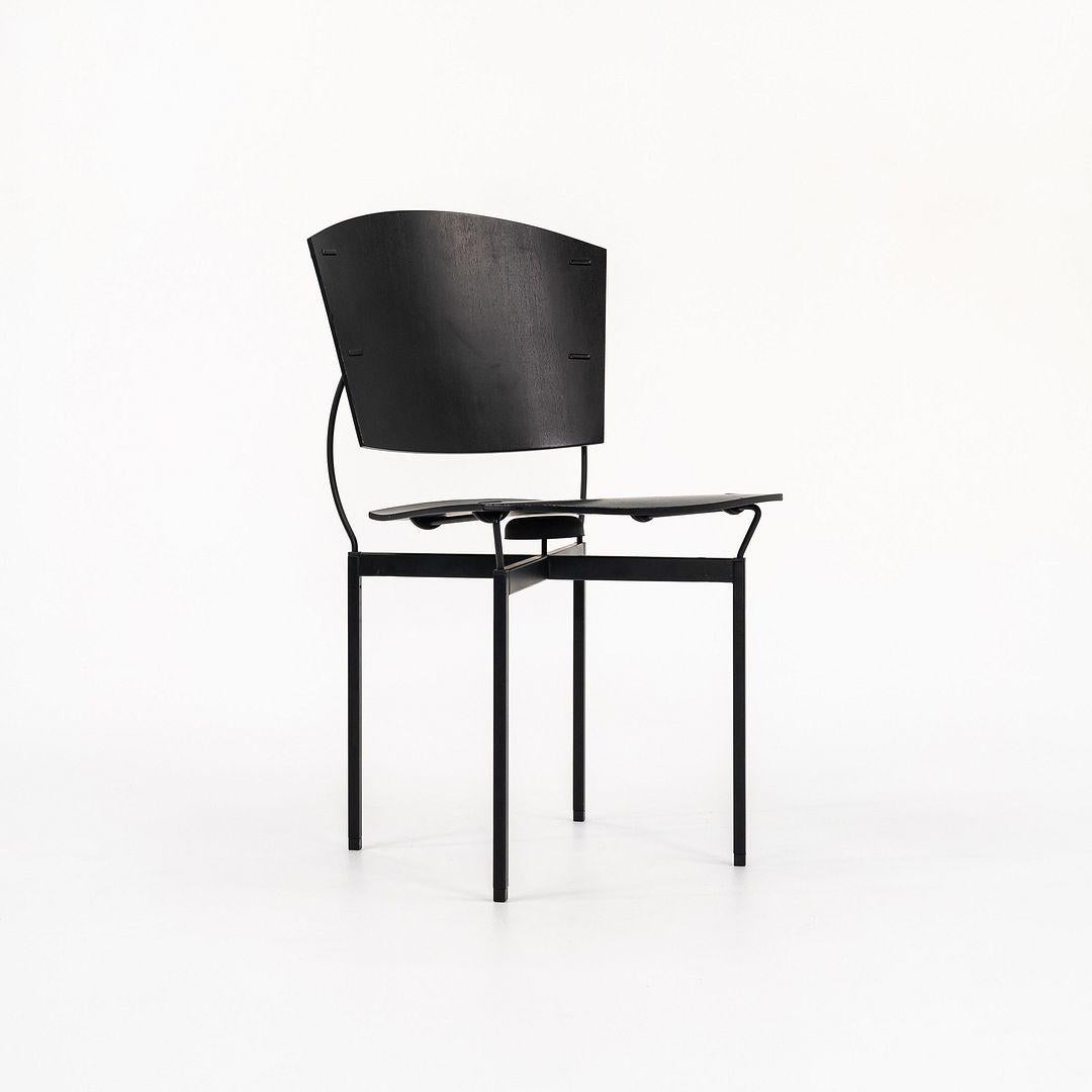 1988 Silla Elasta de Jesse Martin para Arflex Italia en madera ebonizada y acero Italiano en venta
