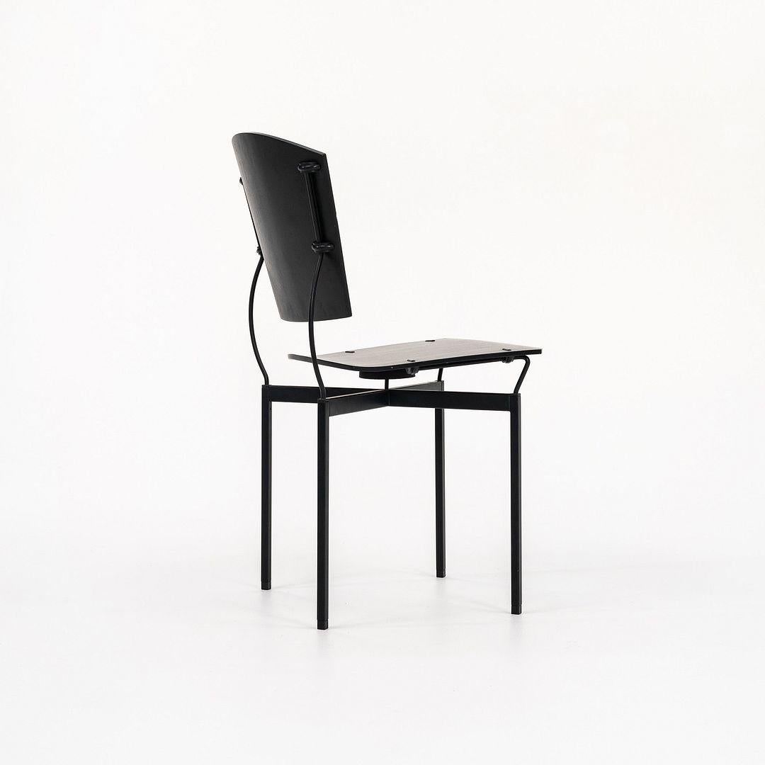 1988 Silla Elasta de Jesse Martin para Arflex Italia en madera ebonizada y acero finales del siglo XX en venta