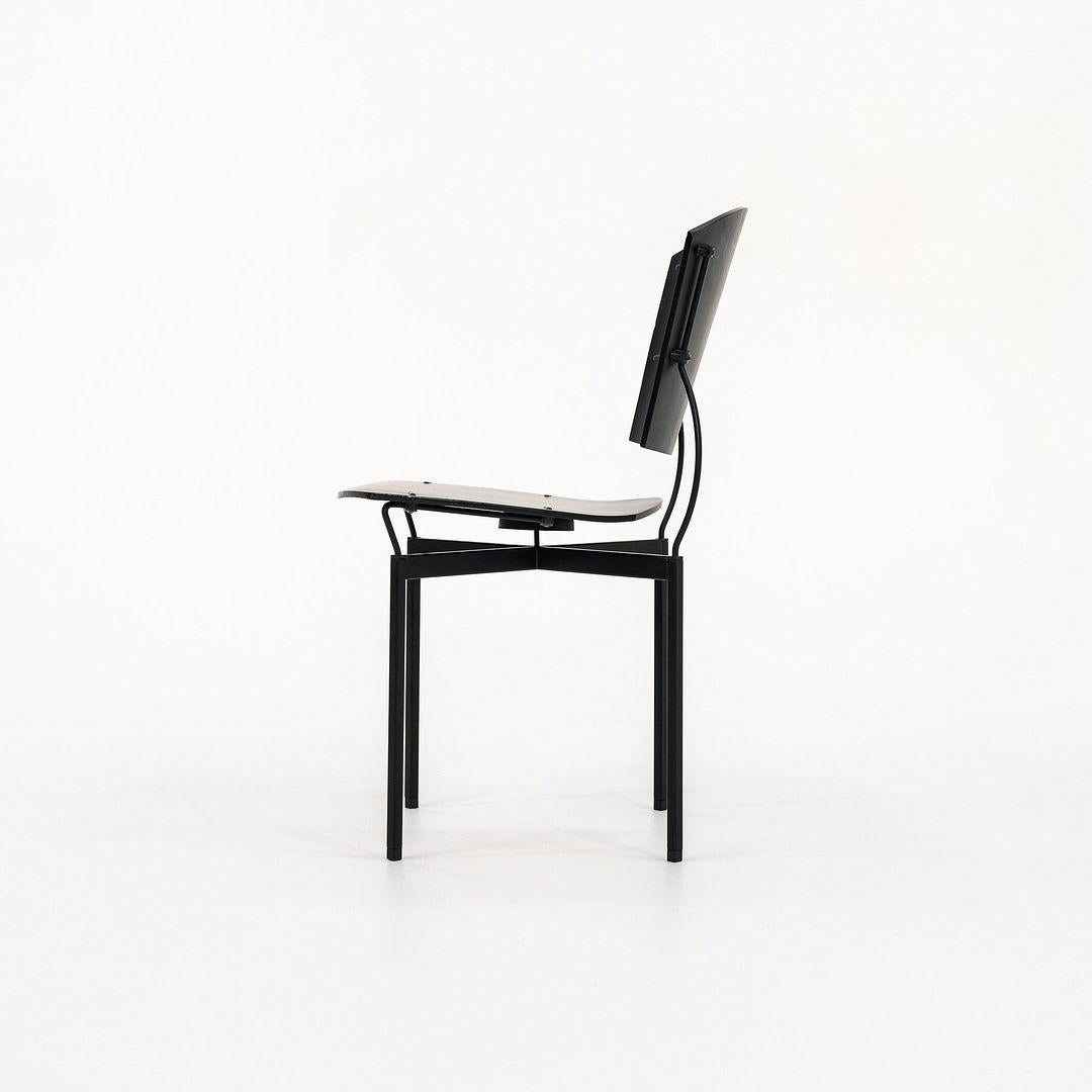 1988 Silla Elasta de Jesse Martin para Arflex Italia en madera ebonizada y acero en venta 1