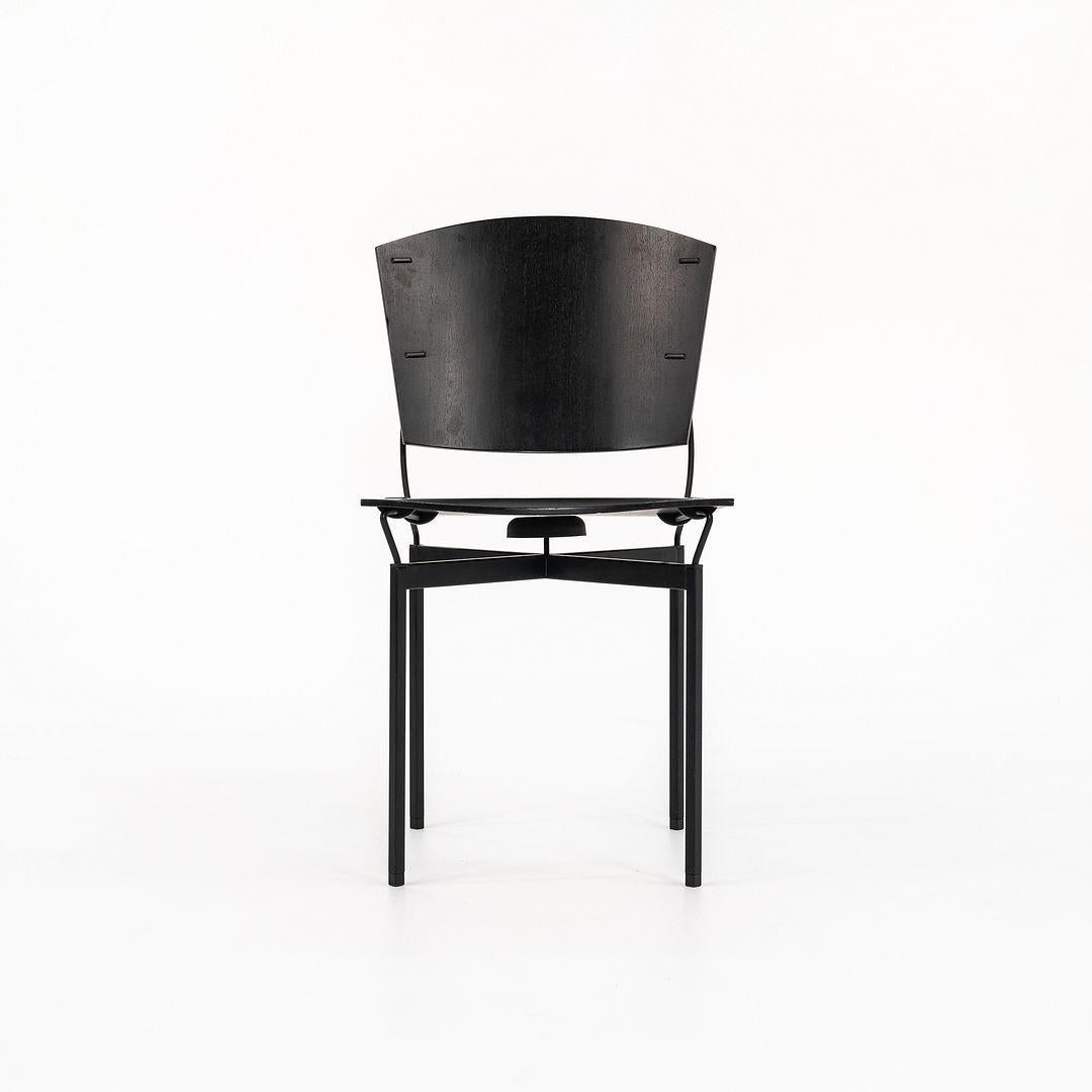 1988 Silla Elasta de Jesse Martin para Arflex Italia en madera ebonizada y acero en venta 2