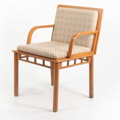 1988 Ettore Sottsass Bridge Dining Arm Chair for Knoll Studio in Fabric