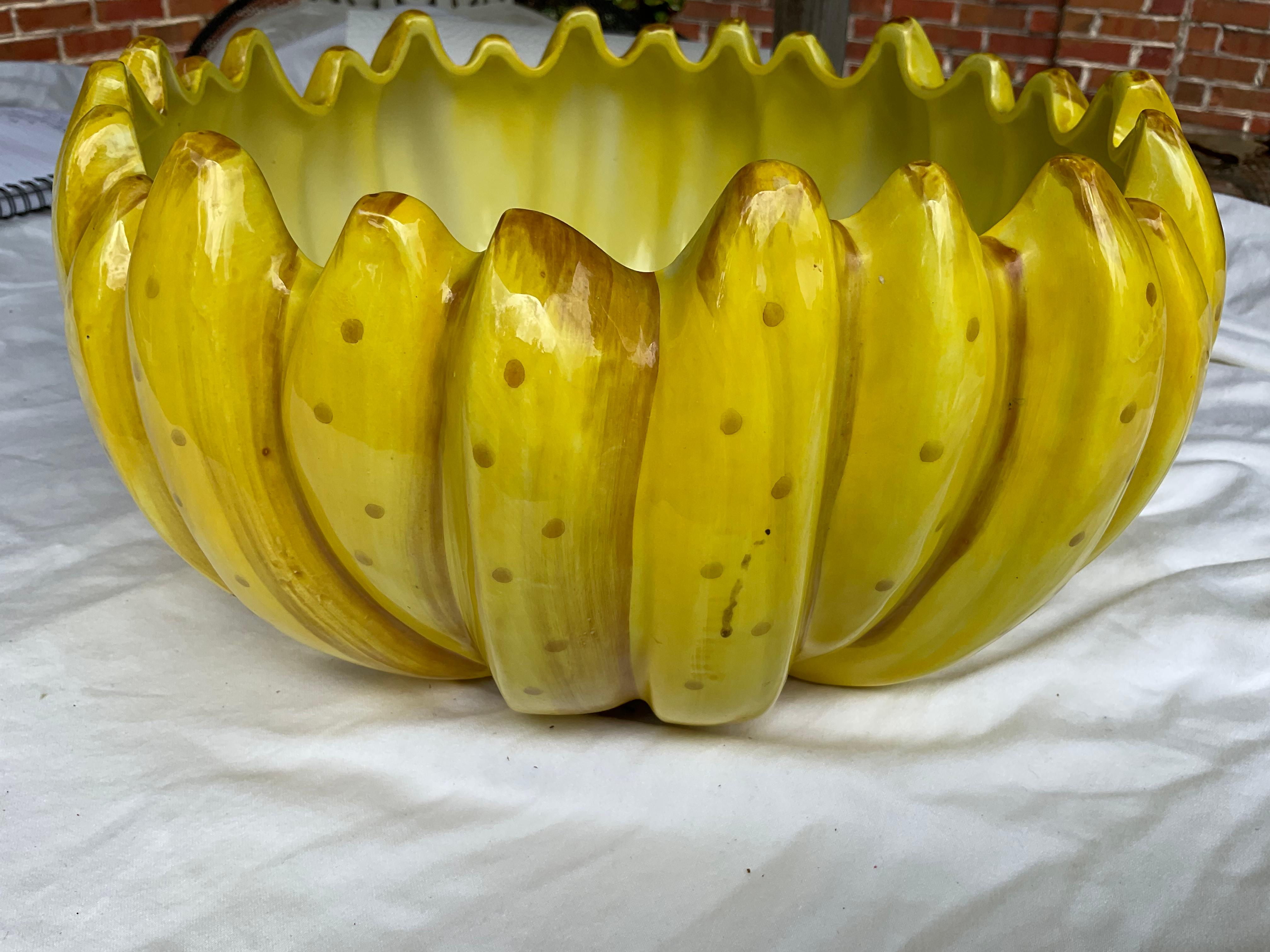 Other 1988 Fitz & Floyd Banana Bowl Centerpiece For Sale