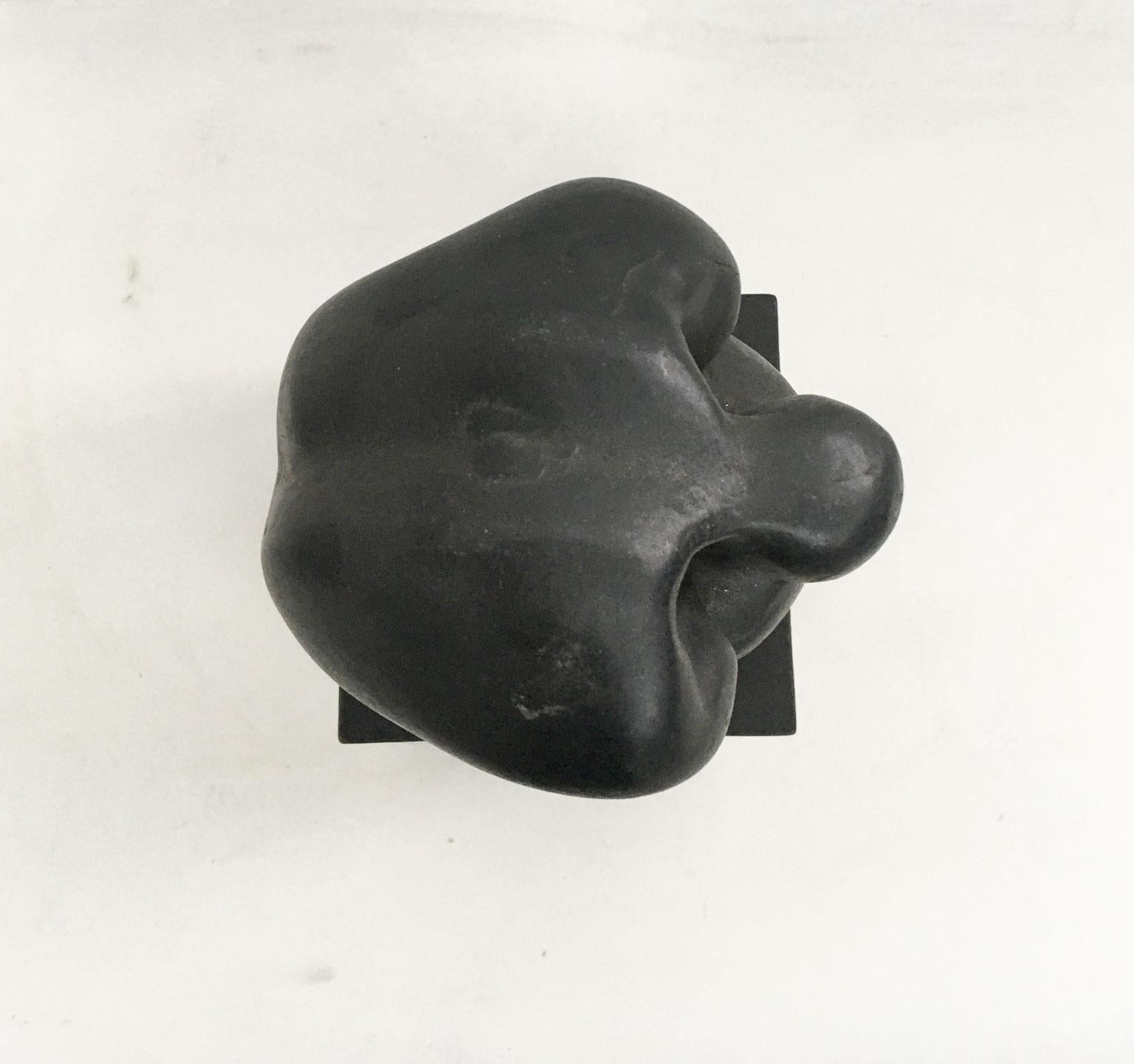 1988 Italy Black Aluminum Abstract Sculpture by Patrizia Guerresi Title Deji For Sale 4