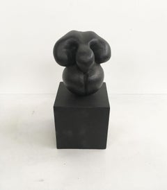 1988 Italy Black Aluminum Abstract Sculpture by Patrizia Guerresi Title Deji