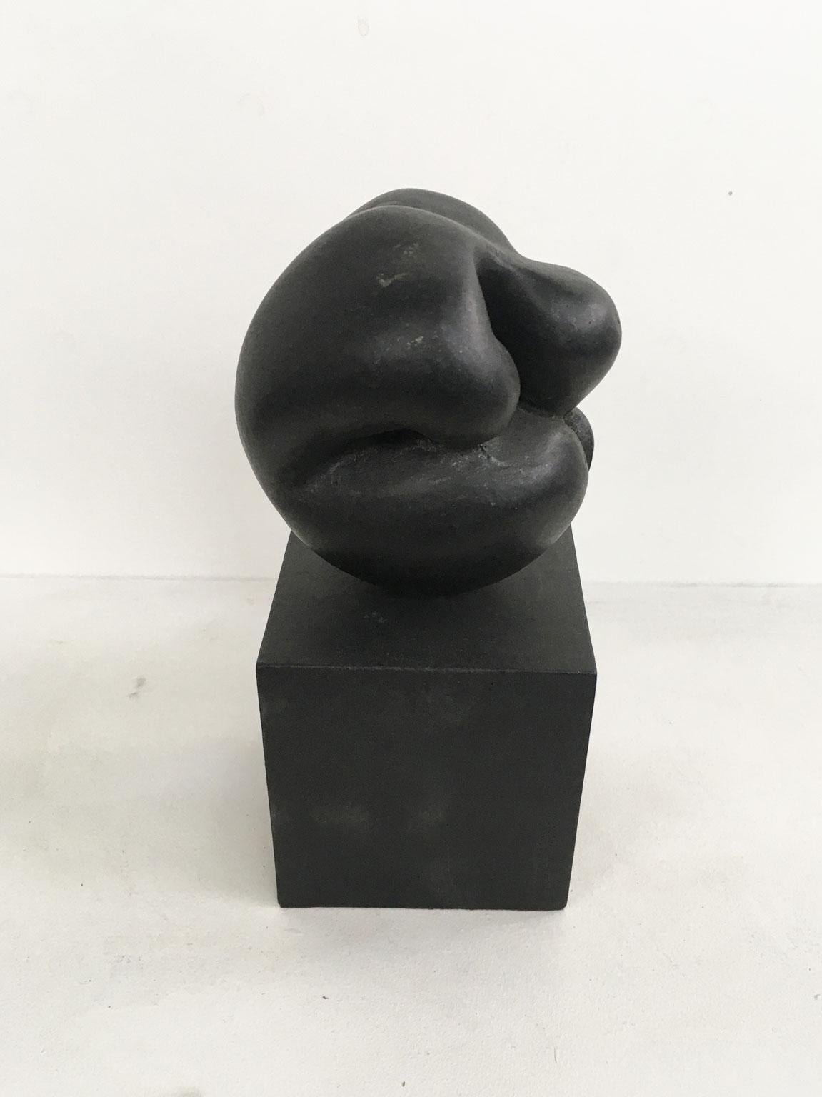 Italian 1988 Italy Black Aluminum Abstract Sculpture by Patrizia Guerresi Title Deji For Sale
