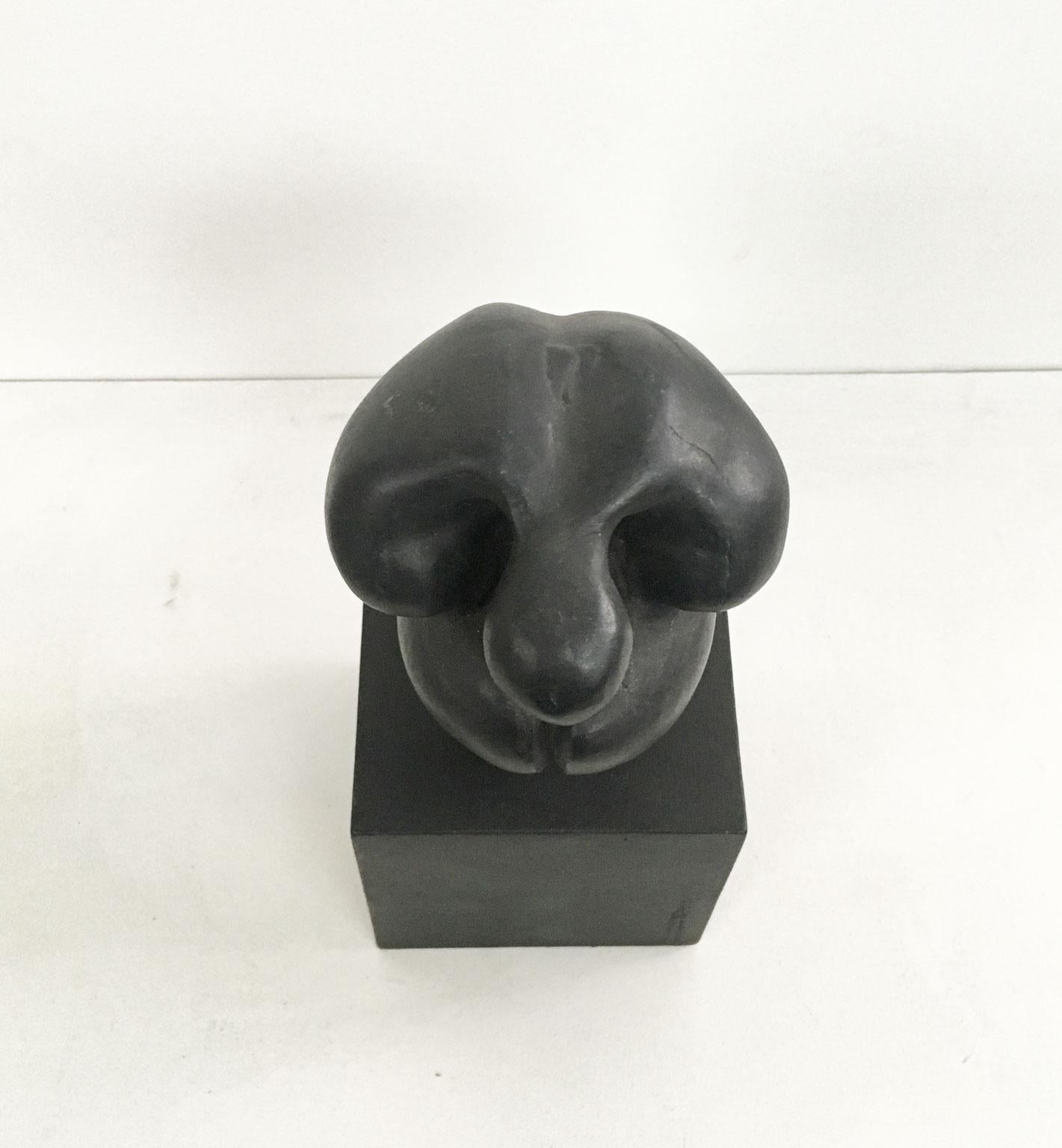 1988 Italy Black Aluminum Abstract Sculpture by Patrizia Guerresi Title Deji For Sale 2