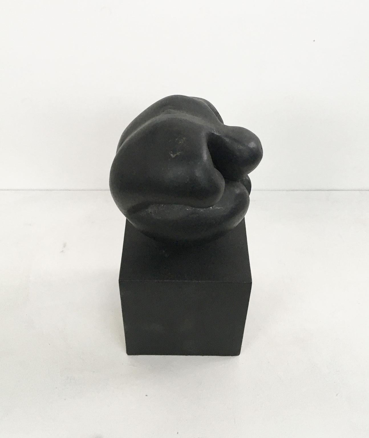 Abstrakte Skulptur aus schwarzem Aluminium von Patrizia Guerresi, Italien, 1988, Titel Deji im Angebot 3