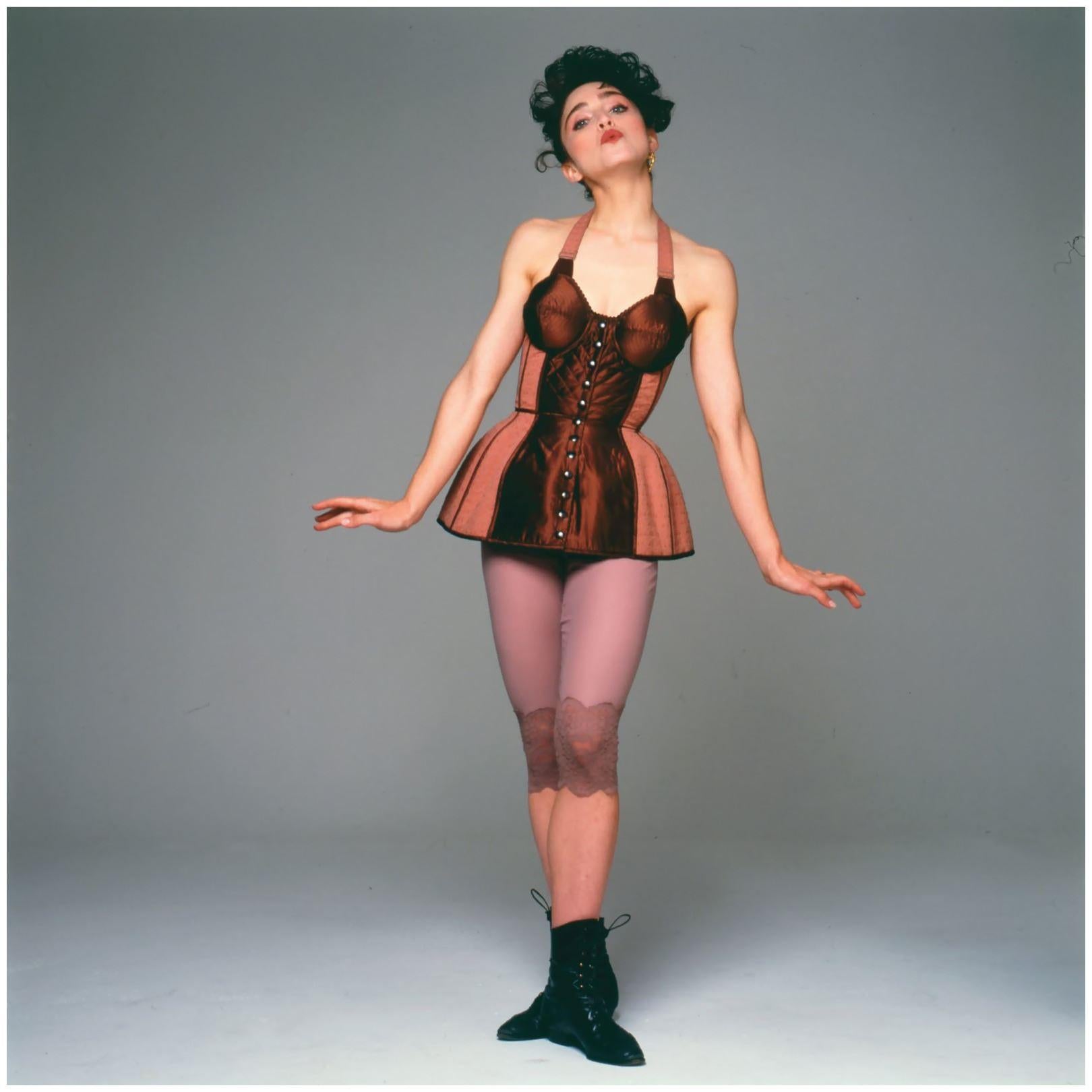 1988 Jean Paul Gaultier Documented Cowboy Lace 'Cone Bra' Bustier Lingerie Set In Good Condition In Beverly Hills, CA