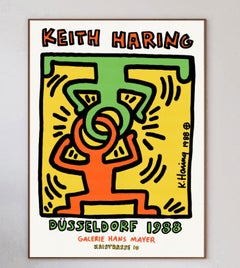 1988 Keith Haring, Dusseldorf 1988 Original Vintage Poster