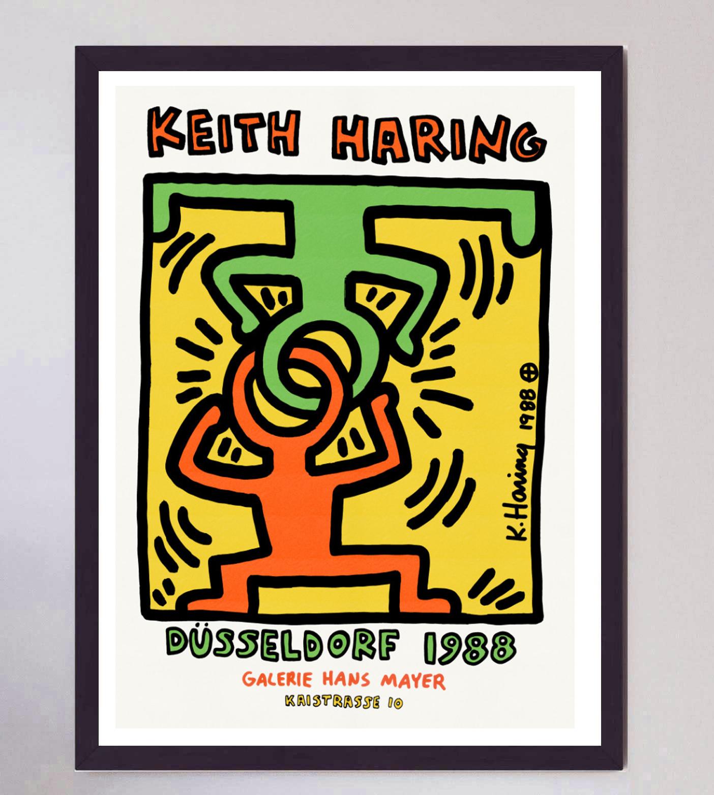 Fin du 20e siècle 1988 Keith Haring, Dusseldorf 1988 Original Vintage Poster en vente