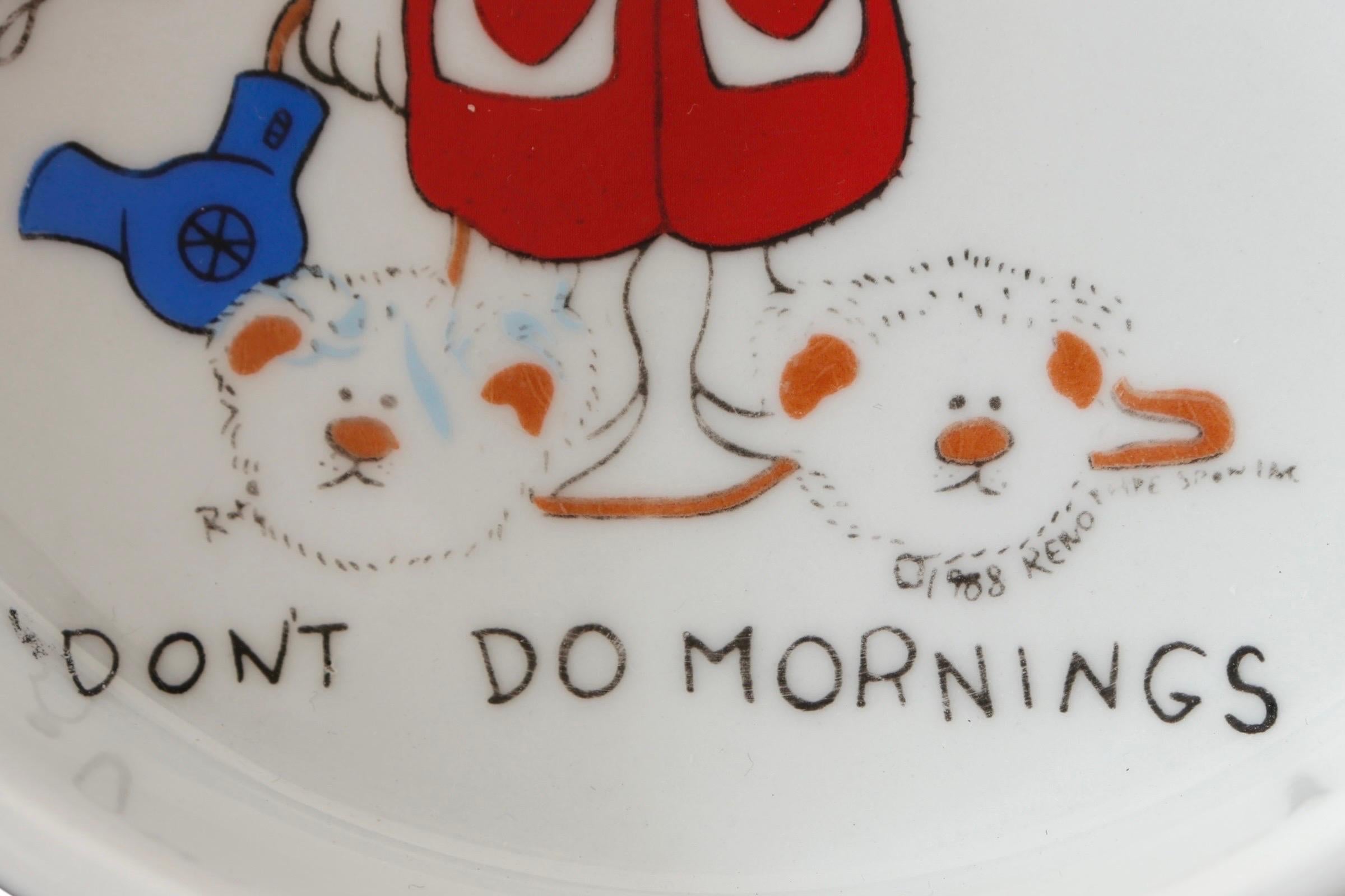 1988 Las Vegas Round Ceramic Ashtray In Good Condition For Sale In Bradenton, FL