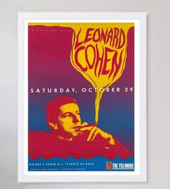 1988 Leonard Cohen - The Fillmore Original Vintage Poster