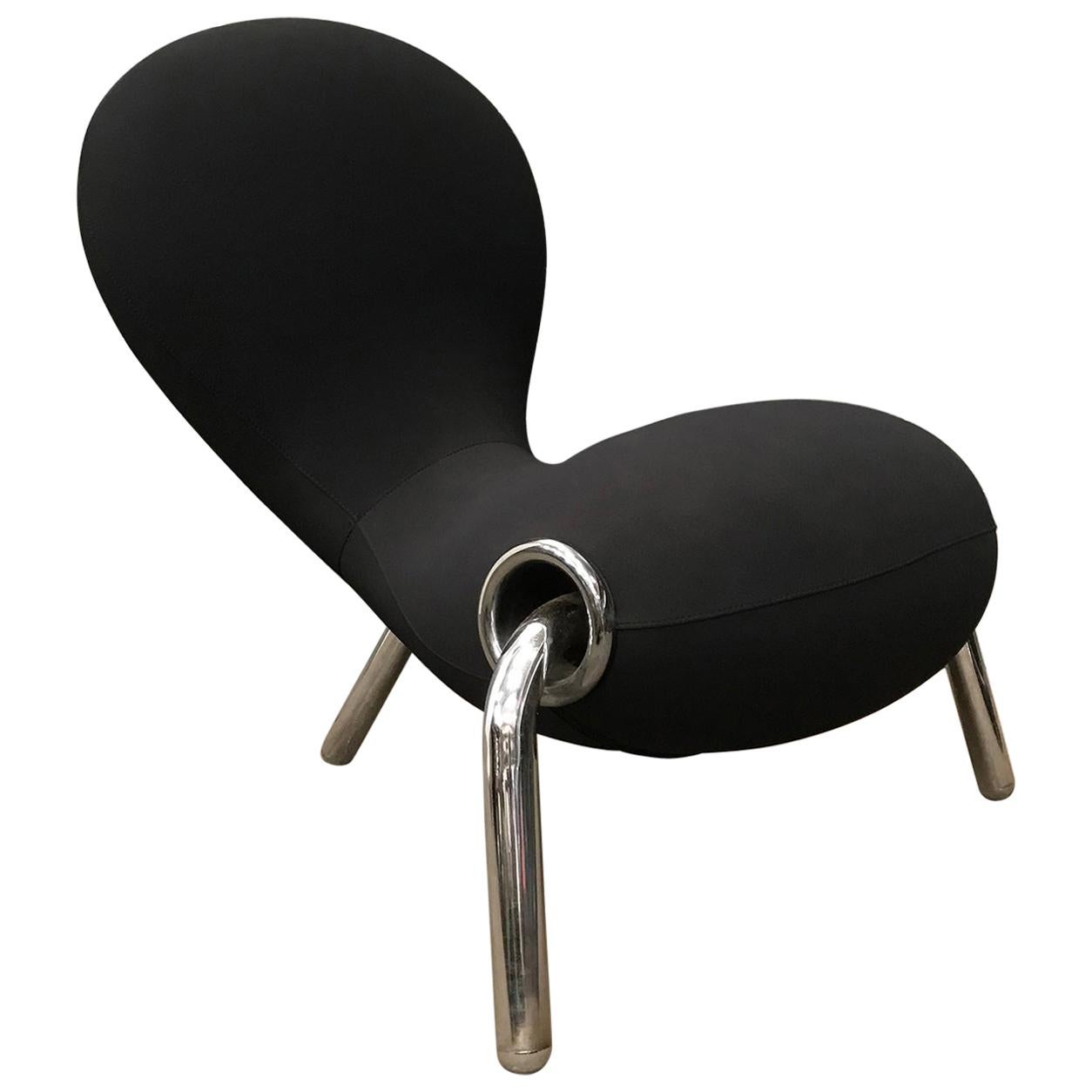 1988, Marc Newson, Black "Embryo" Lounge Chair for Cappellini