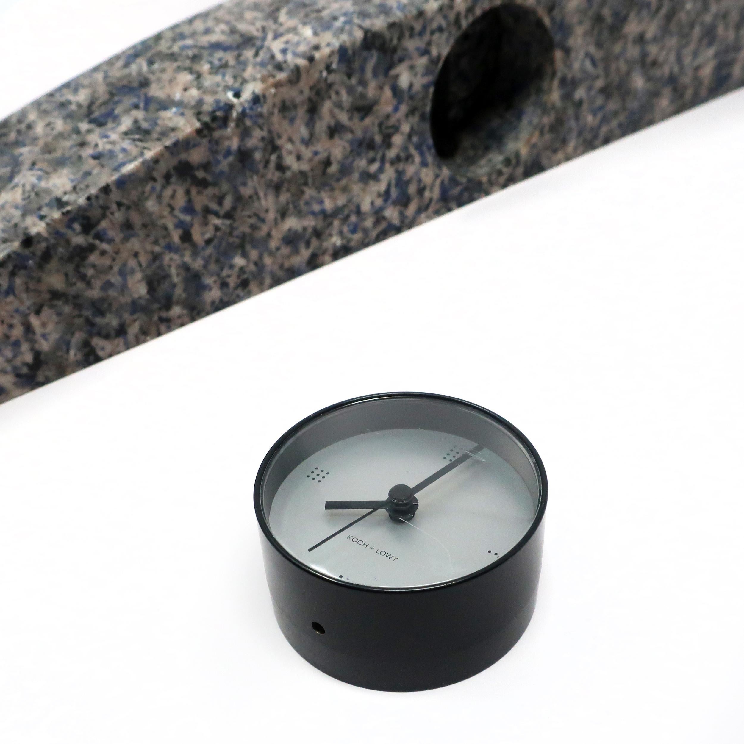 Marble 1988 Monticello Mantle Clock by Piotr Sierakowski for Koch & Lowy