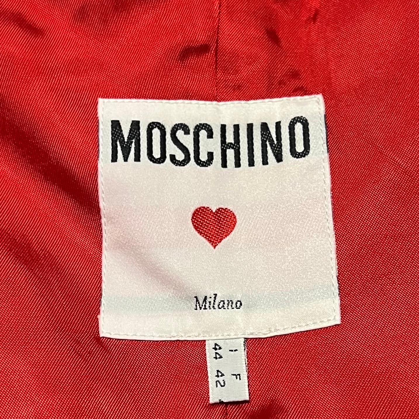 1988 Moschino - Robe brodée sans bretelles à pois 